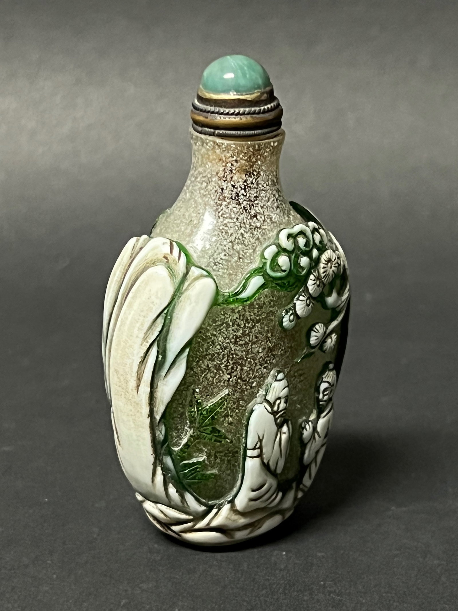 Chinese Art Peking Glass Snuff Bottle - 6