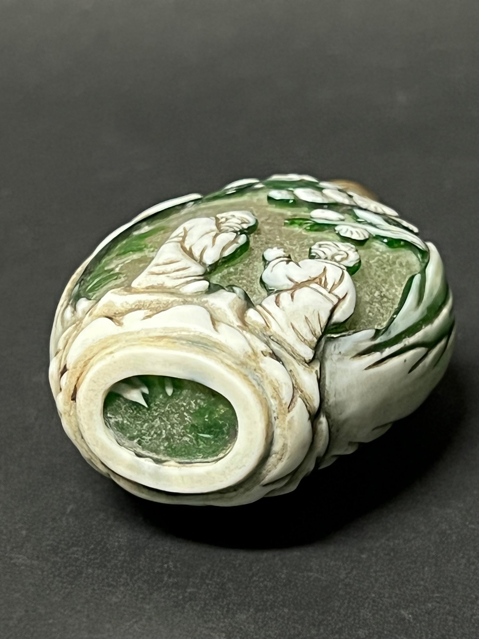 Chinese Art Peking Glass Snuff Bottle - 7