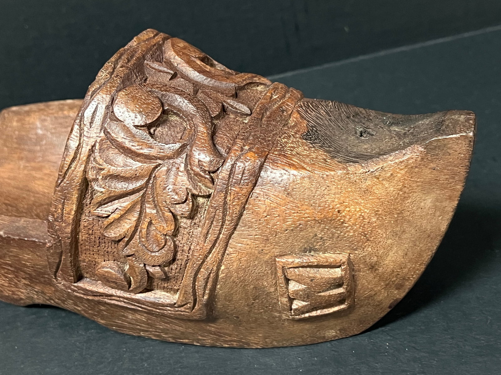 Carved Wooen Shoe Sculpture - 2
