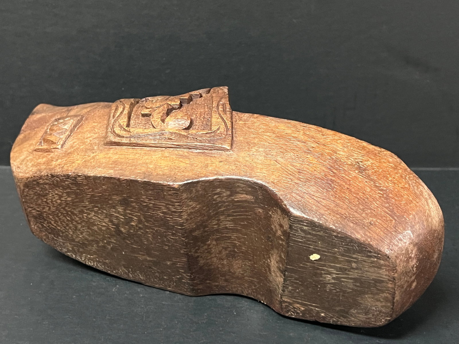 Carved Wooen Shoe Sculpture - 6
