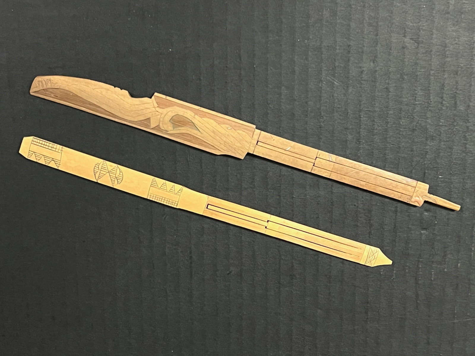 Carved Bamboo Mouth Harp Instrument - 3