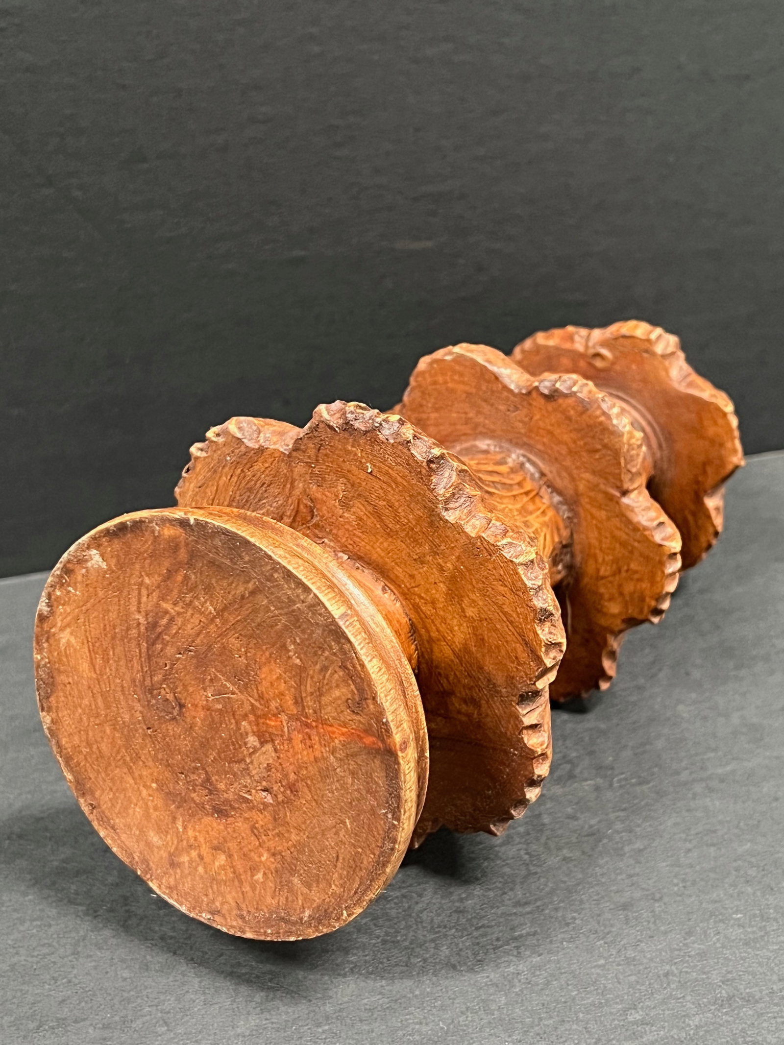 Carved Wood Christmas Tree Sculpture - 5