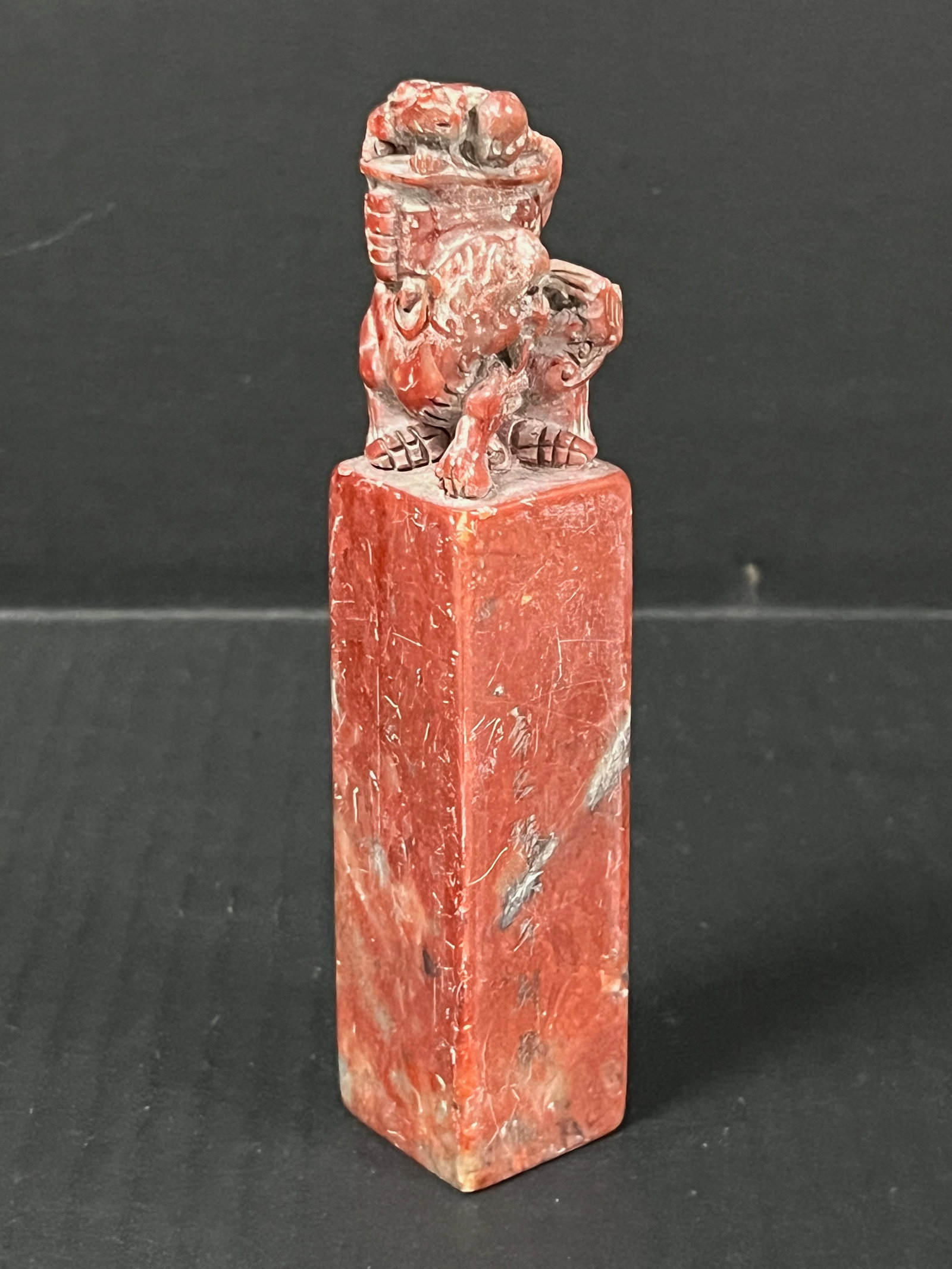 Chinese Art Carved Soaptone Seal - 7