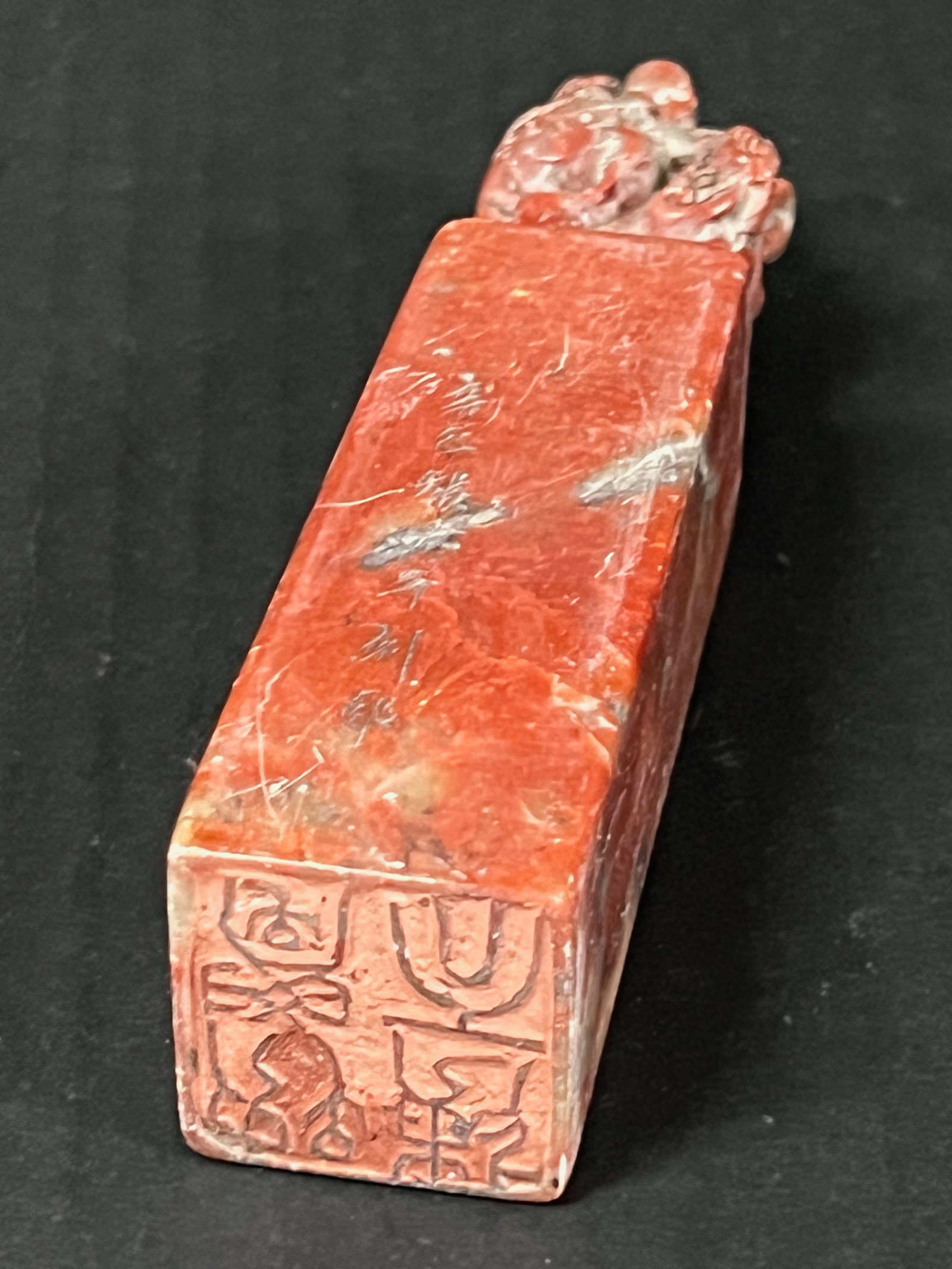 Chinese Art Carved Soaptone Seal - 8