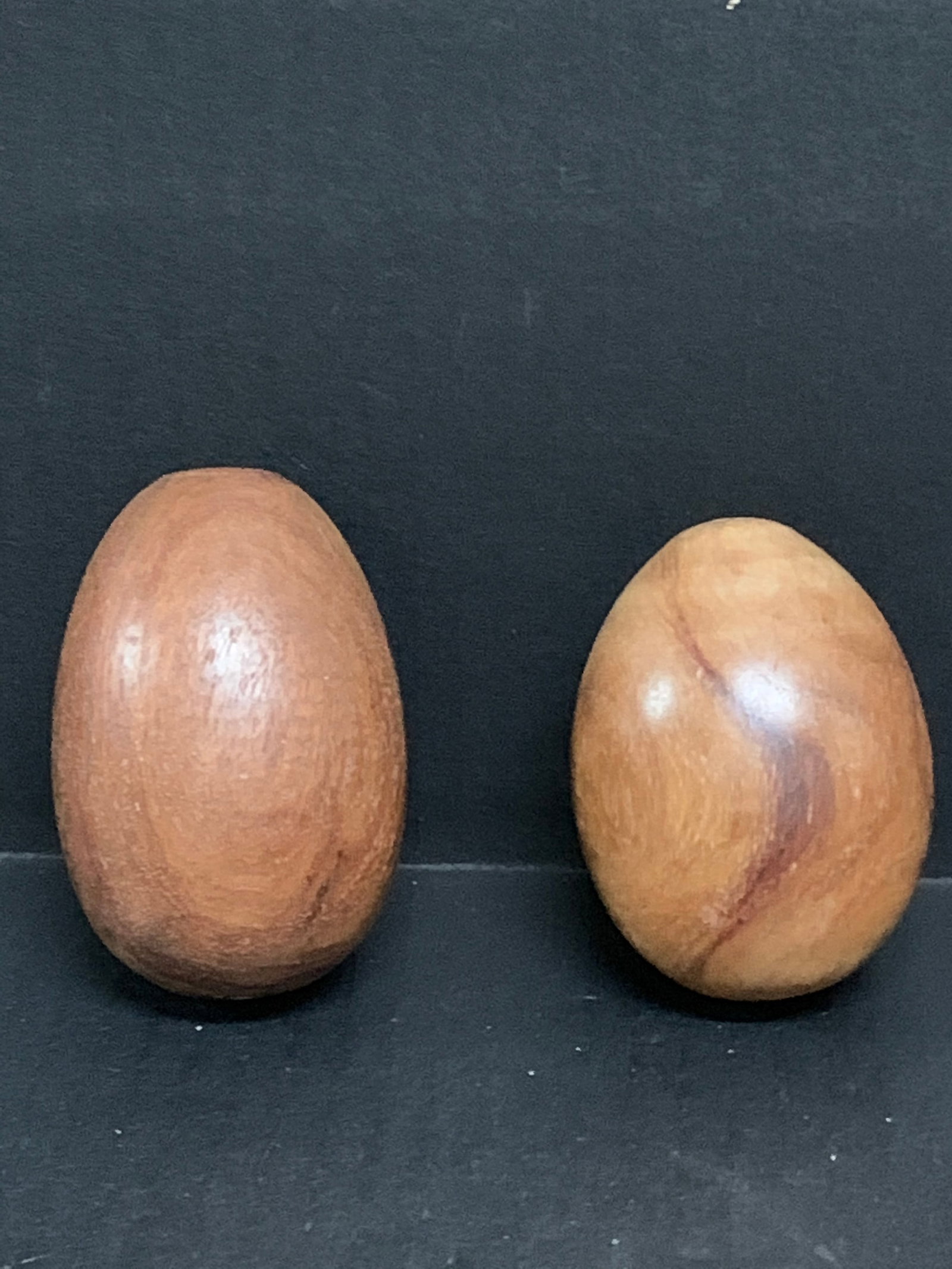 Carved Wood Easter Egg Sculpture Lot of 4 - 3