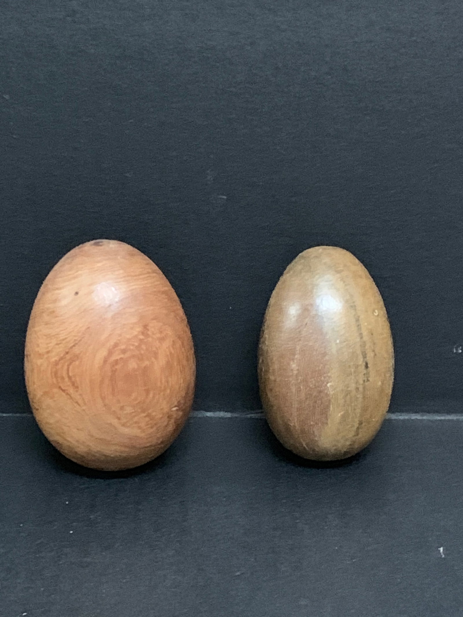 Carved Wood Easter Egg Sculpture Lot of 4 - 4