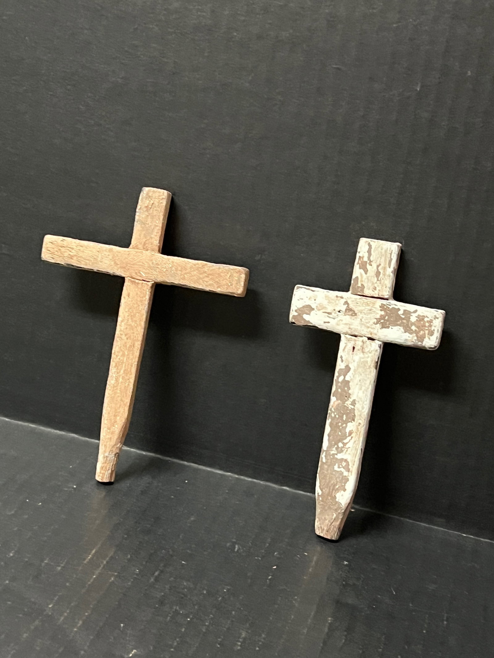 Carved Wood Cross Set of 2 - 3
