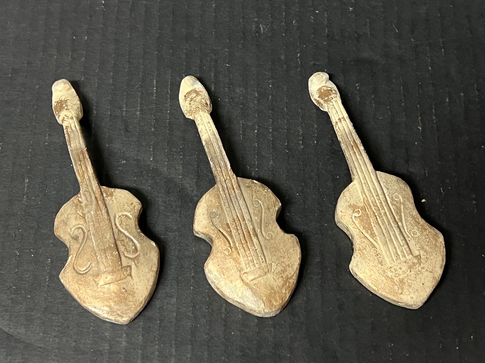 Carved Wood Miniature Guitar Instrument Lot of 3 (1 of 5)