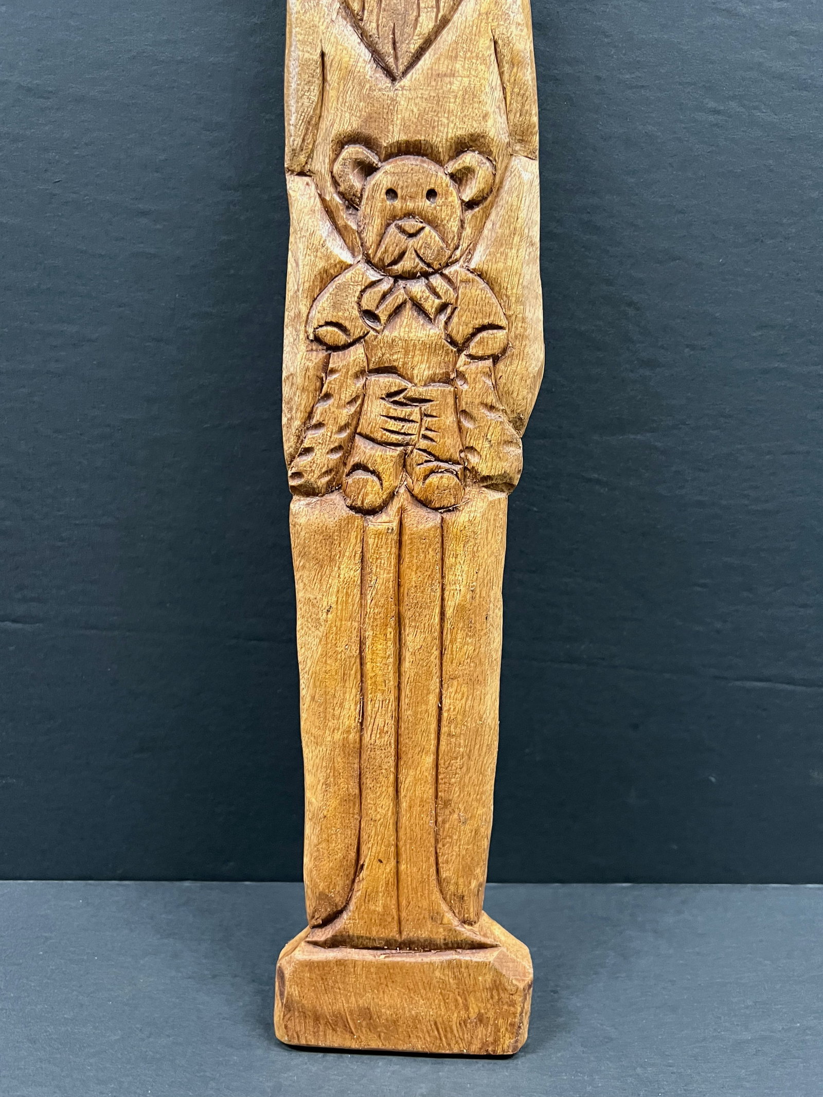 Carved Wooden Santa Claus Wall Plaque Sculpture - 3