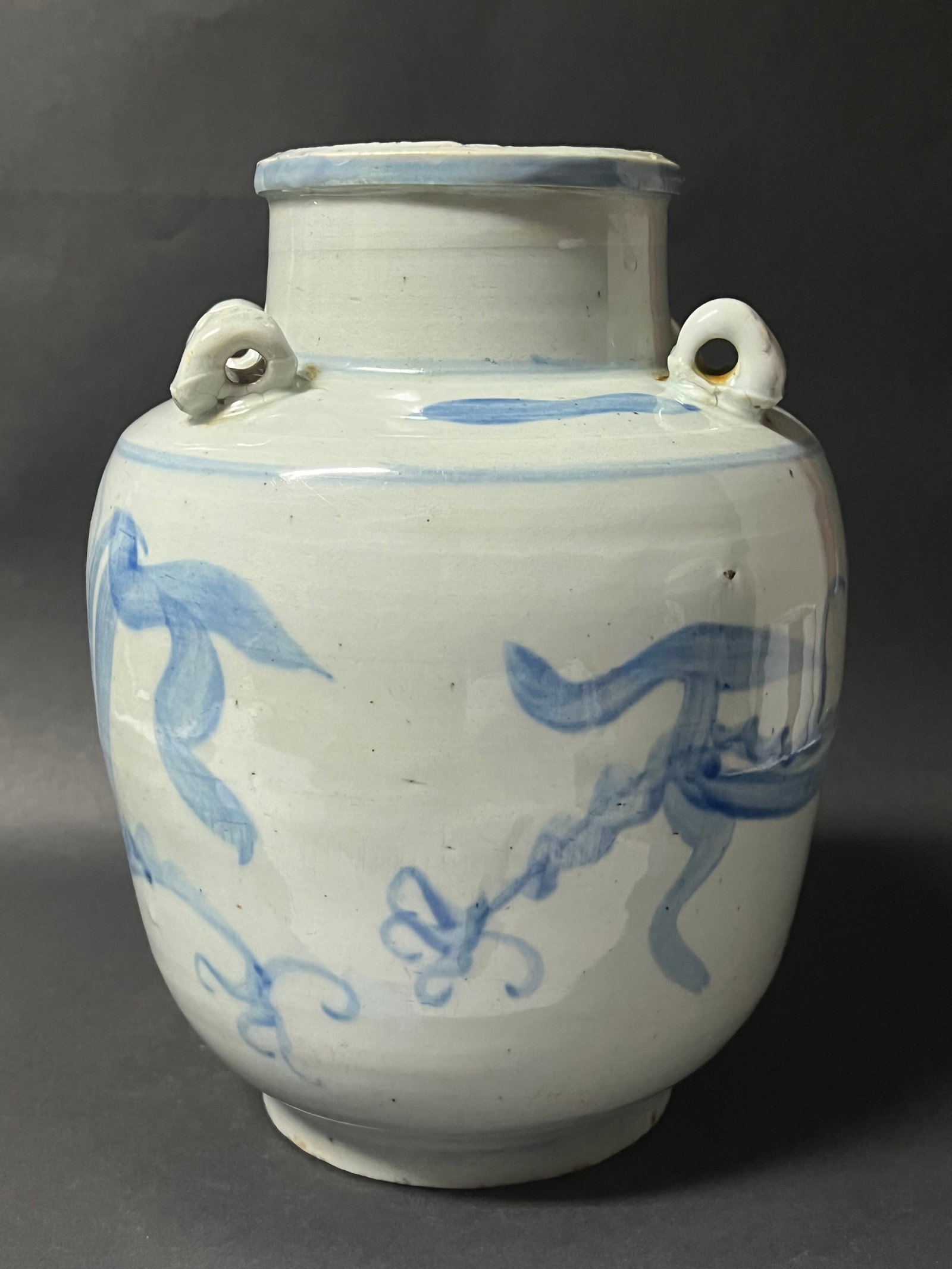 Chinese Porcelain Blue and White Oil Pot - 2