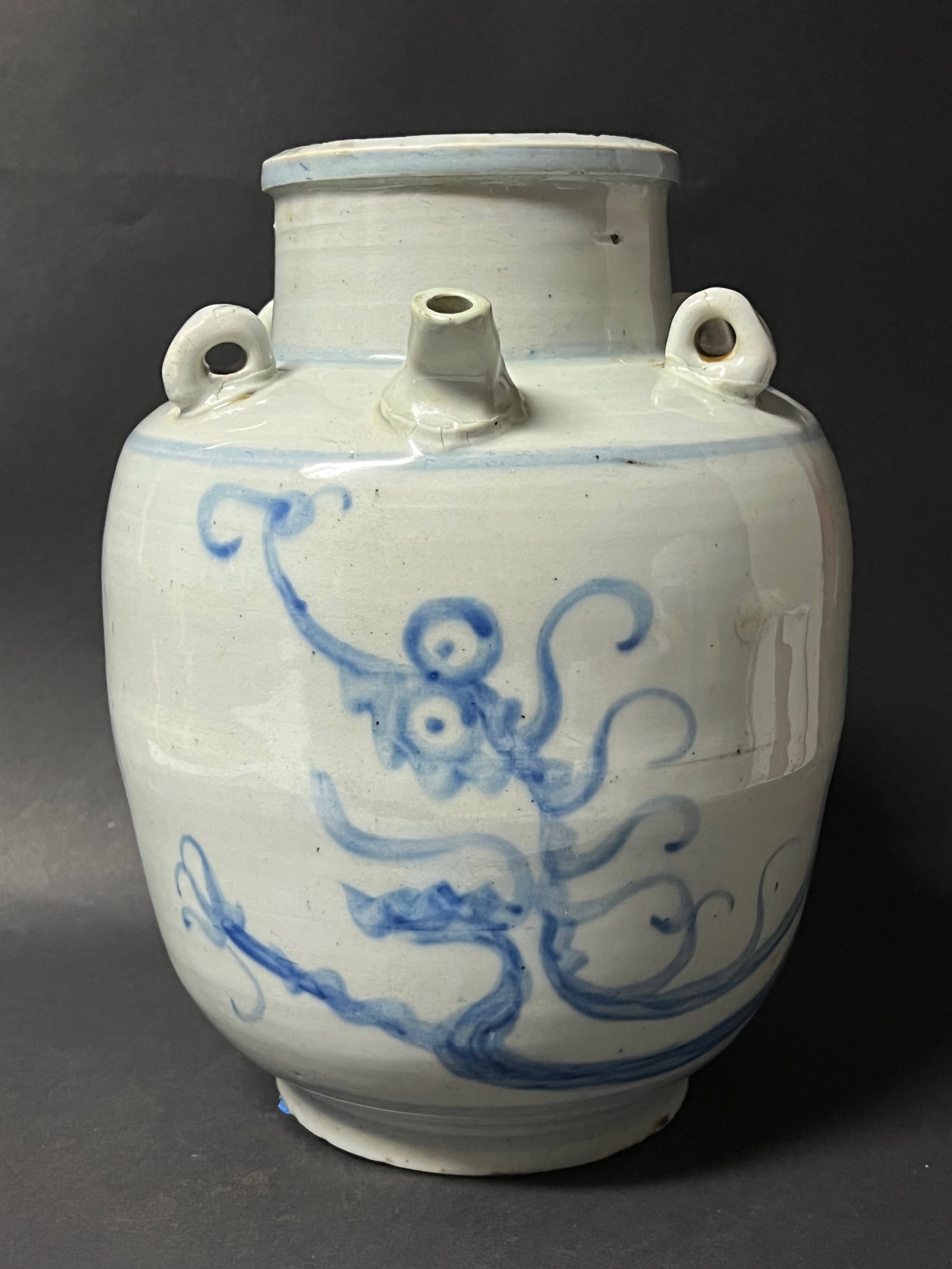 Chinese Porcelain Blue and White Oil Pot - 8