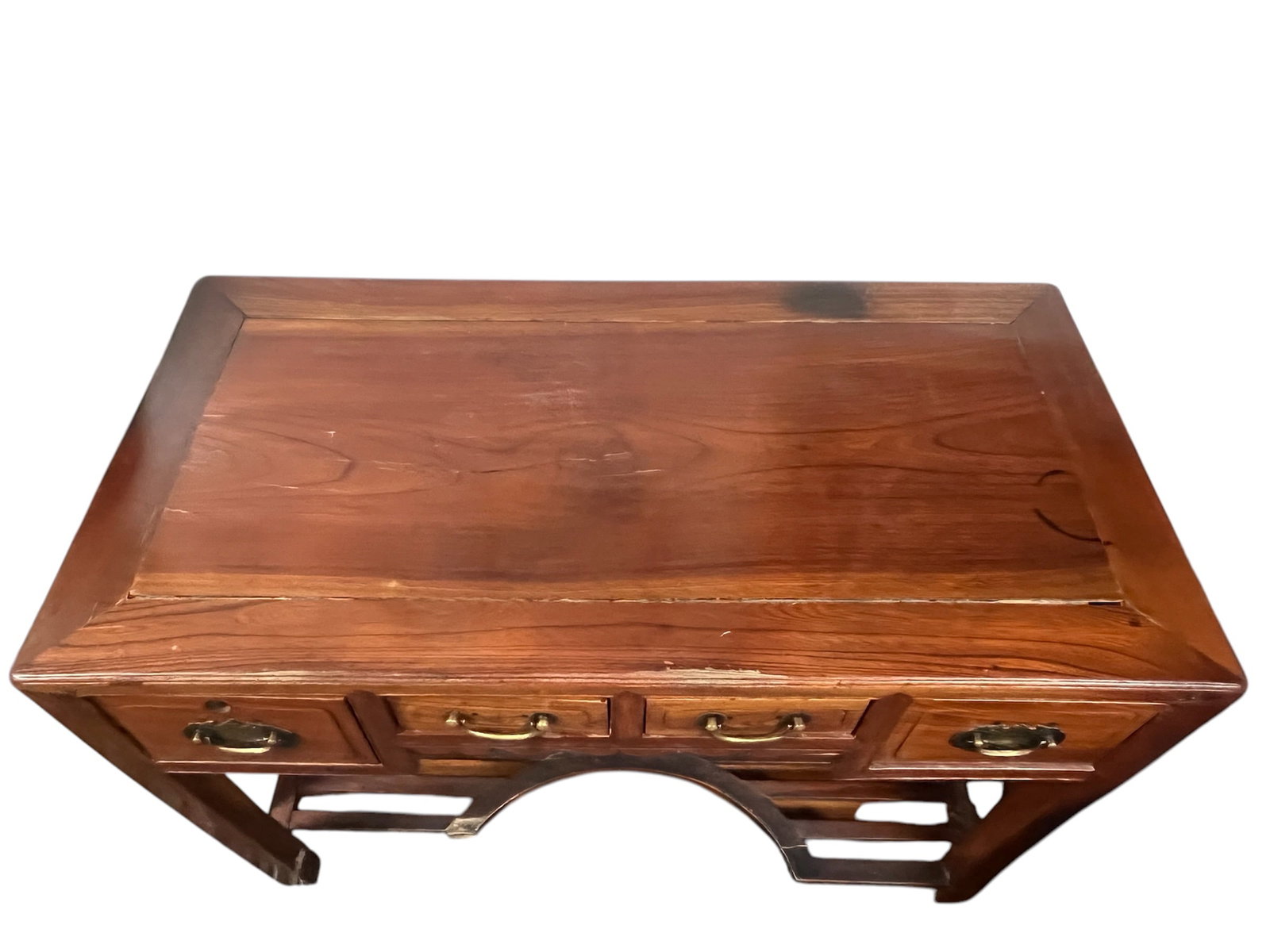Chinese Carved Wooden Writing Desk - 2