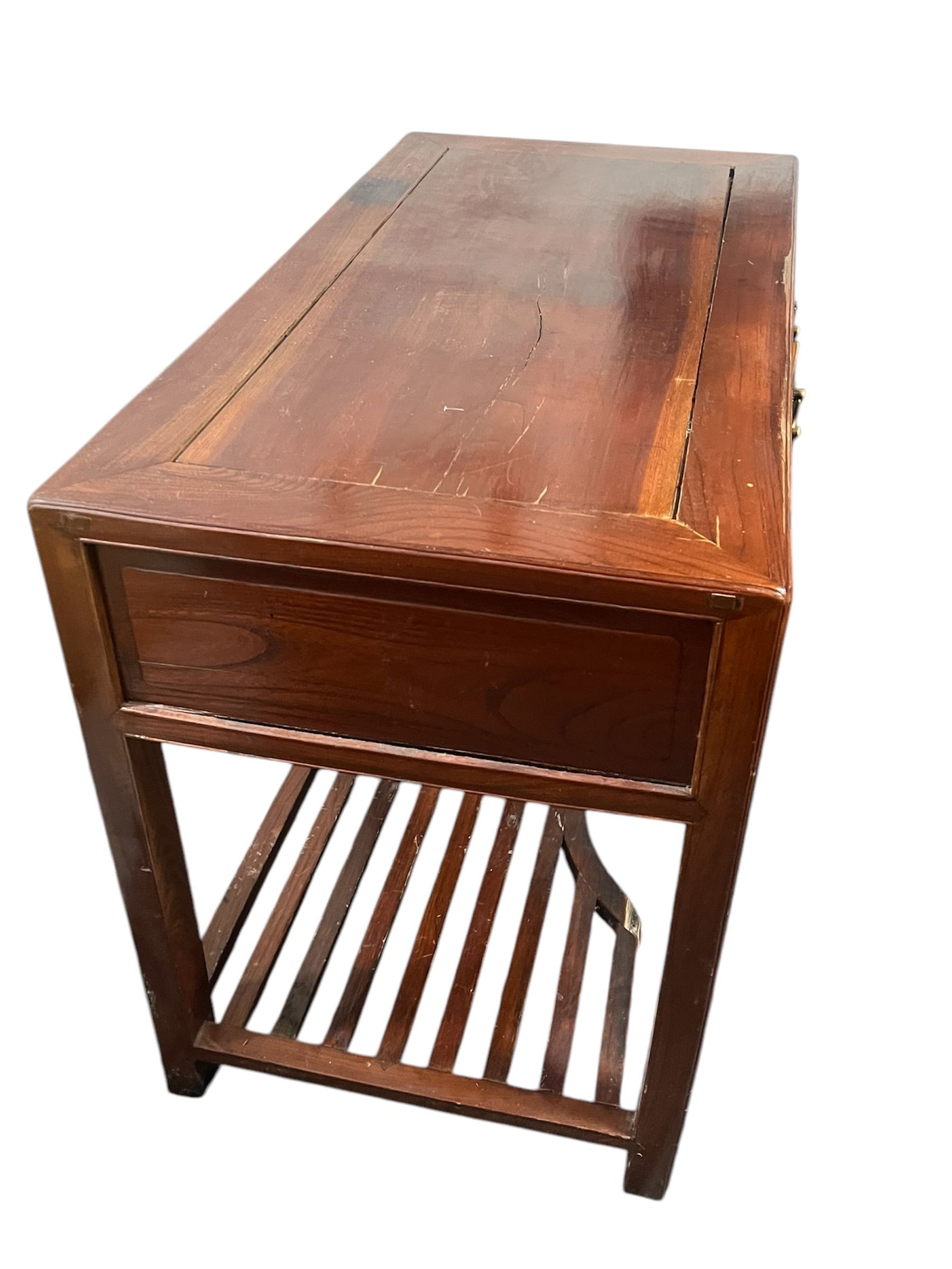 Chinese Carved Wooden Writing Desk - 4
