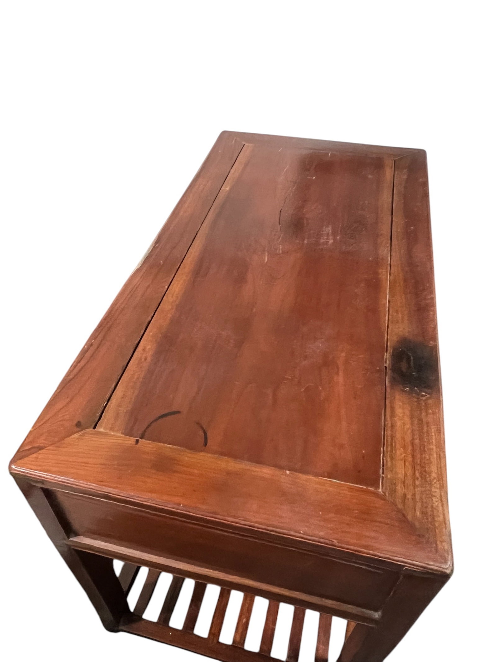 Chinese Carved Wooden Writing Desk - 6