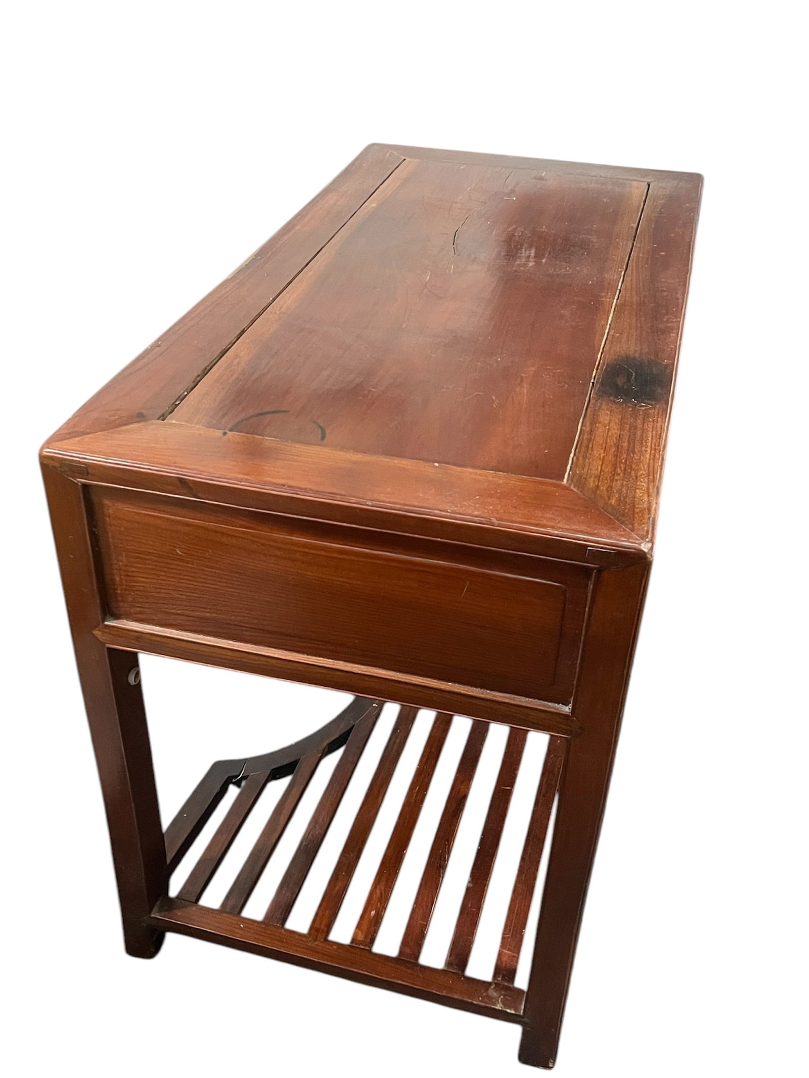 Chinese Carved Wooden Writing Desk - 7
