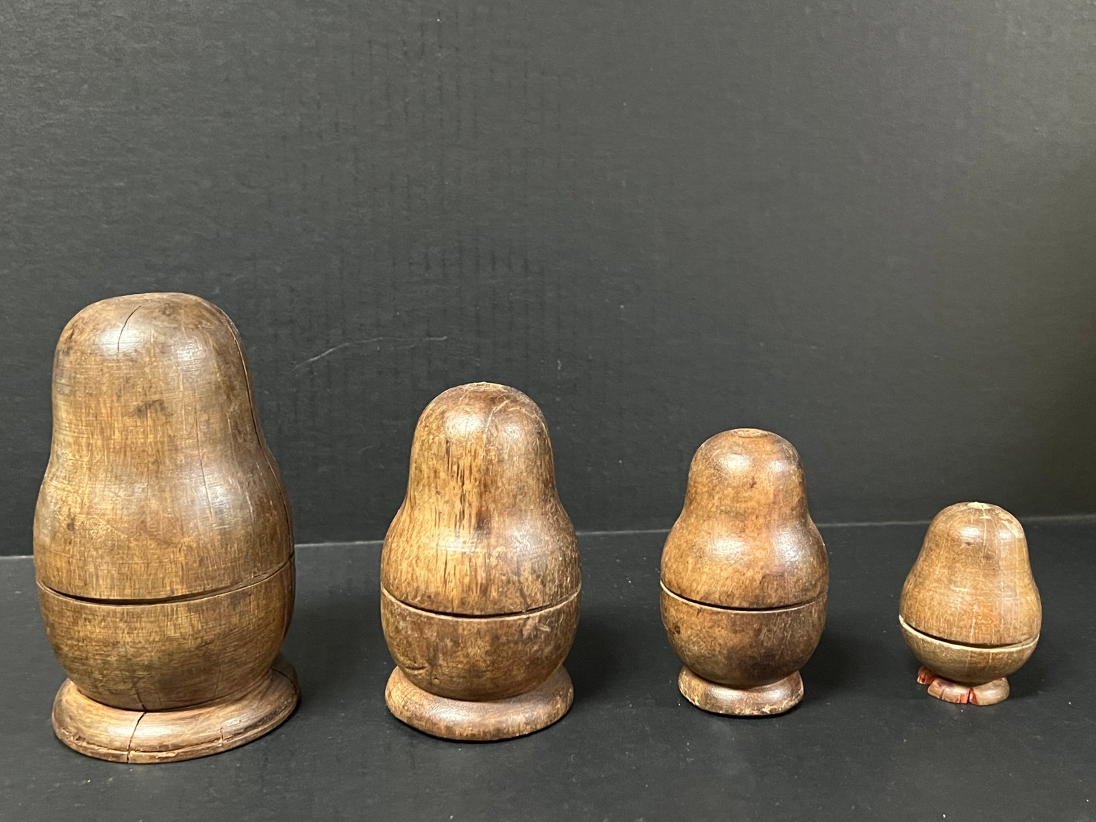 Carved Wooden Nesting Doll Sculpture - 2