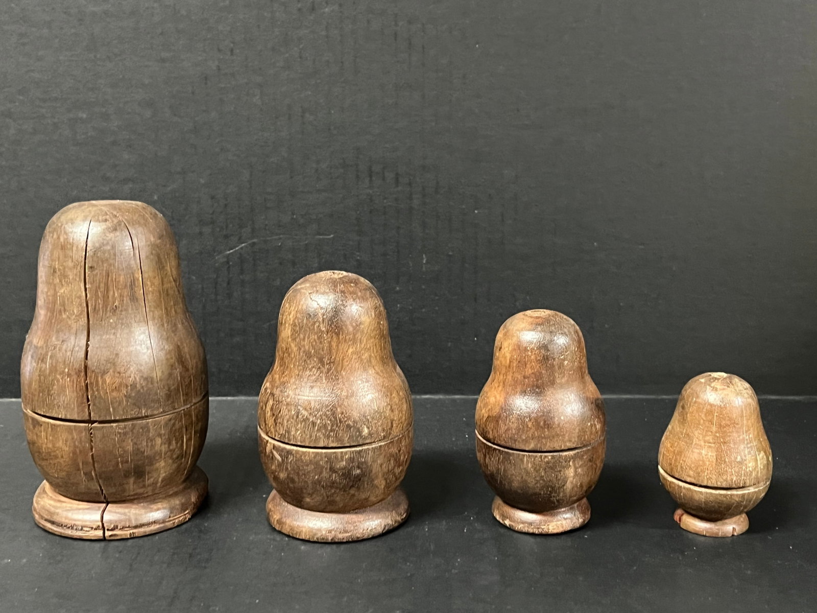 Carved Wooden Nesting Doll Sculpture - 3