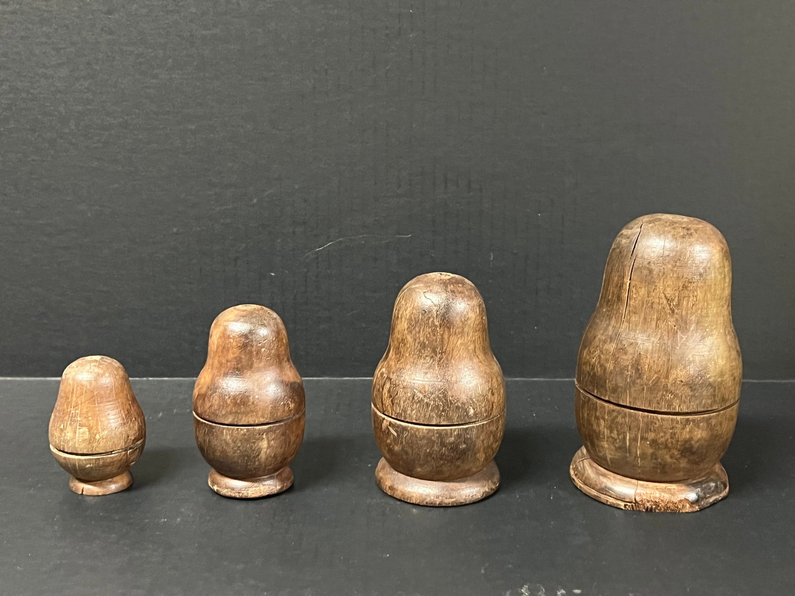 Carved Wooden Nesting Doll Sculpture - 4