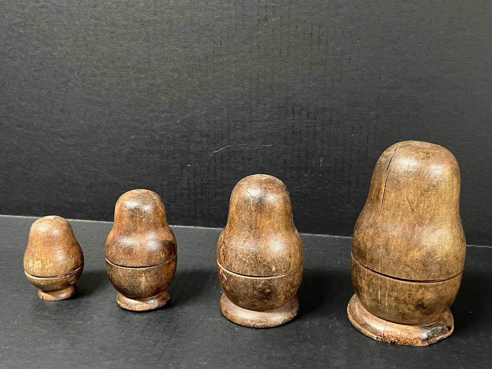 Carved Wooden Nesting Doll Sculpture - 5
