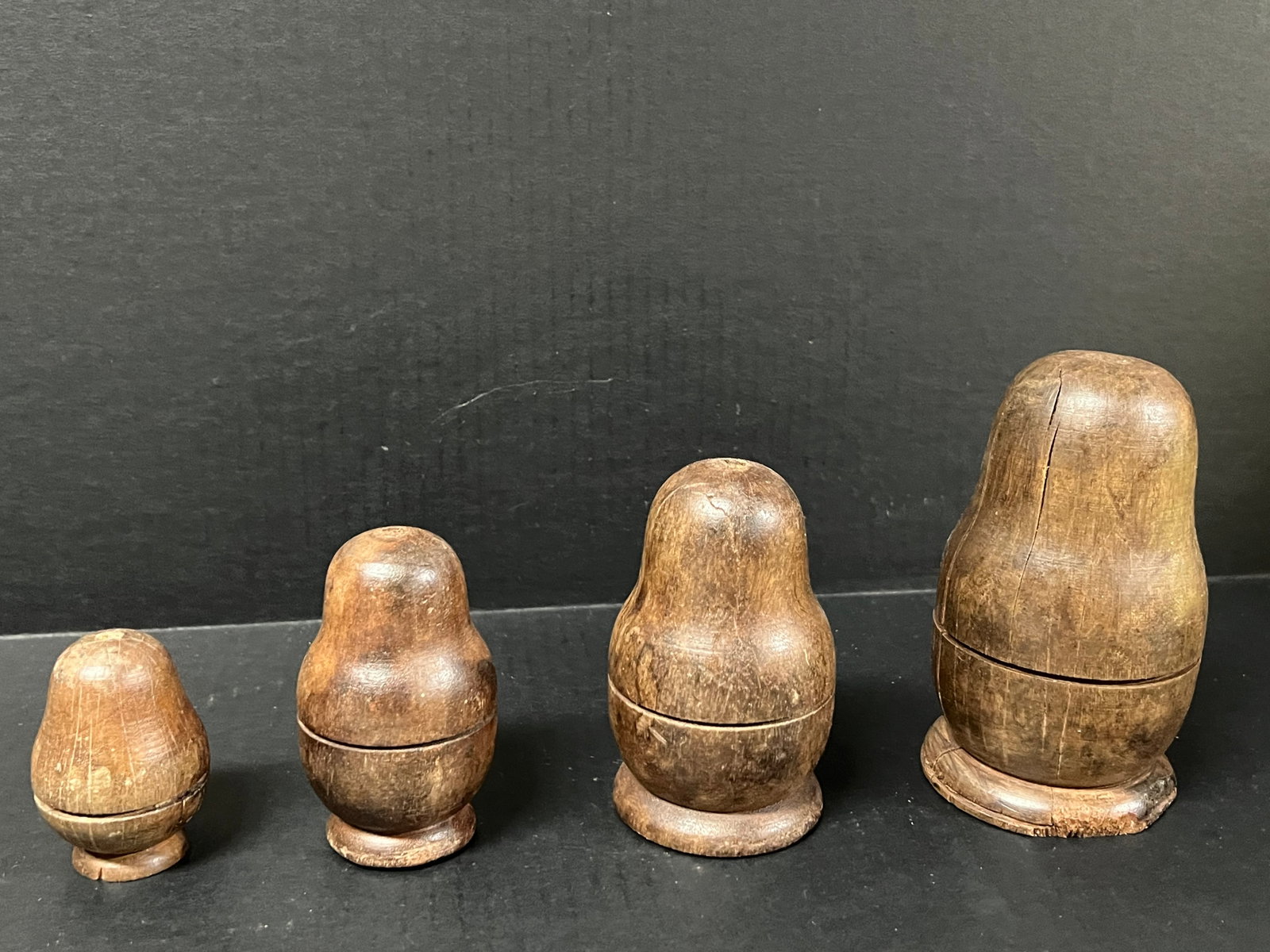 Carved Wooden Nesting Doll Sculpture - 6