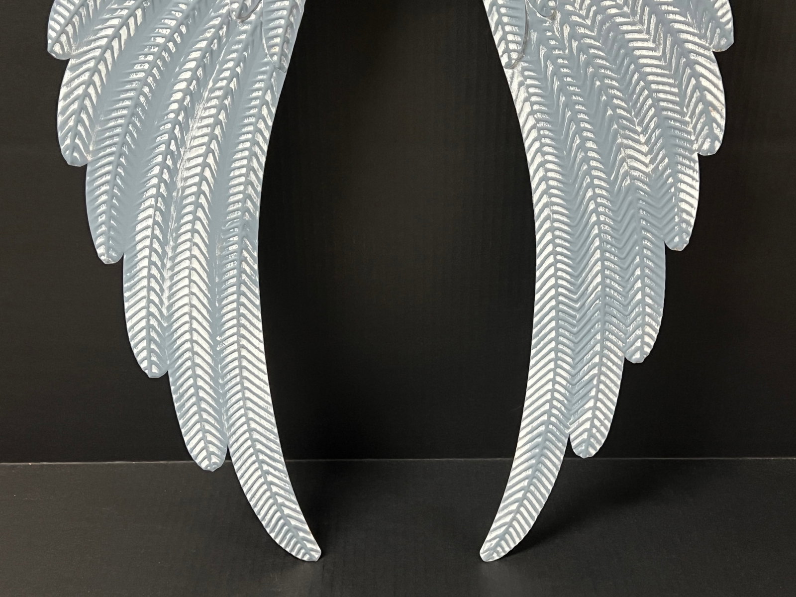 Painted Tin Metal Wings Sculpture - 5