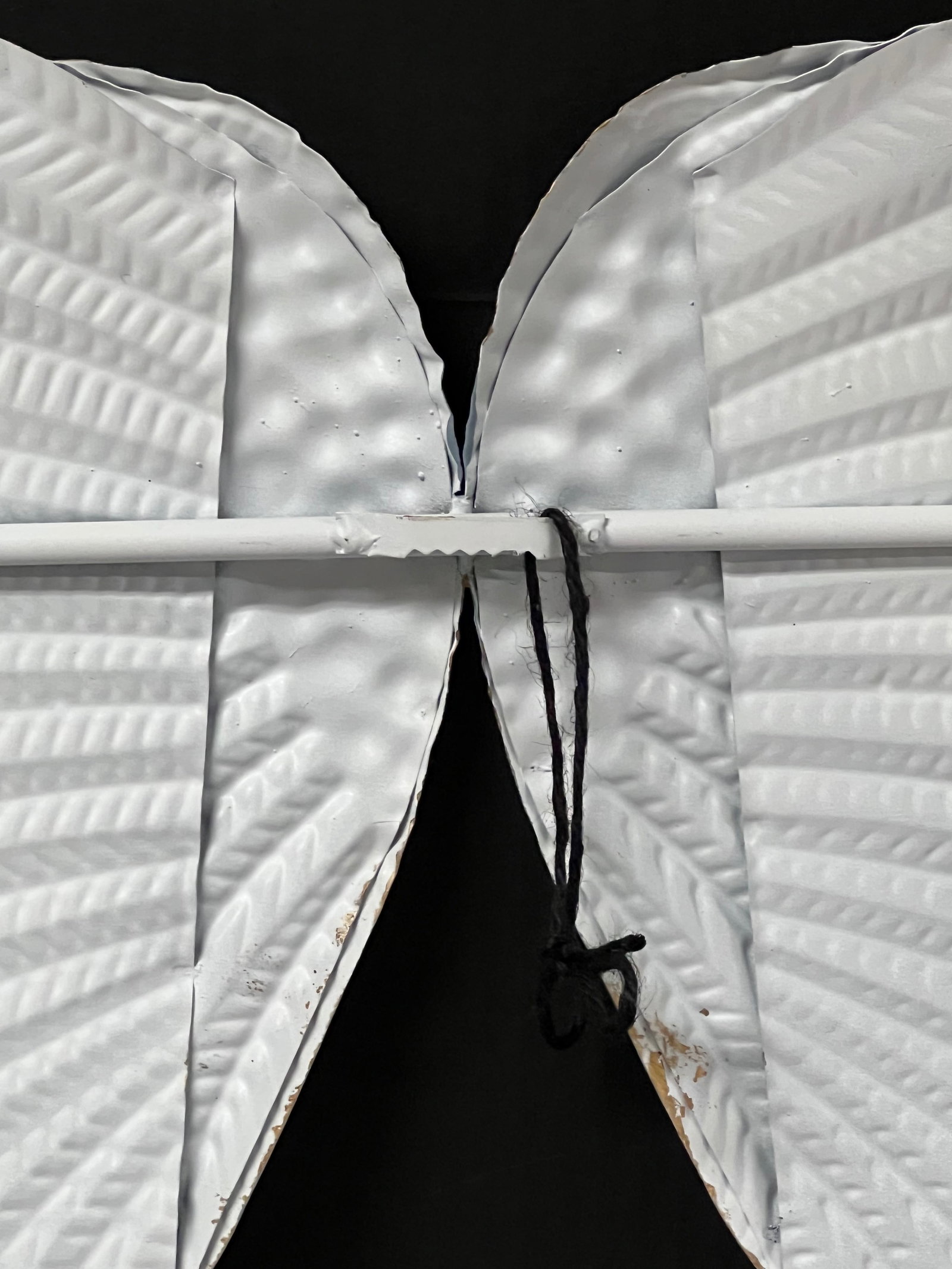 Painted Tin Metal Wings Sculpture - 7
