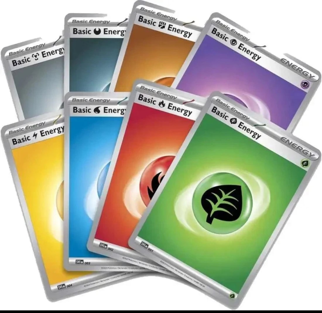 100x Pokemon Assorted Energy Card Only: Title: 100x Pokemon Assorted Energy Card Only Description: 100x Pokemon Assorted Energy Trading Card Date/Period: Late 20th Century Materials: Cardboard Size: 3.5" h x 2.5" w Reserve: $40.00