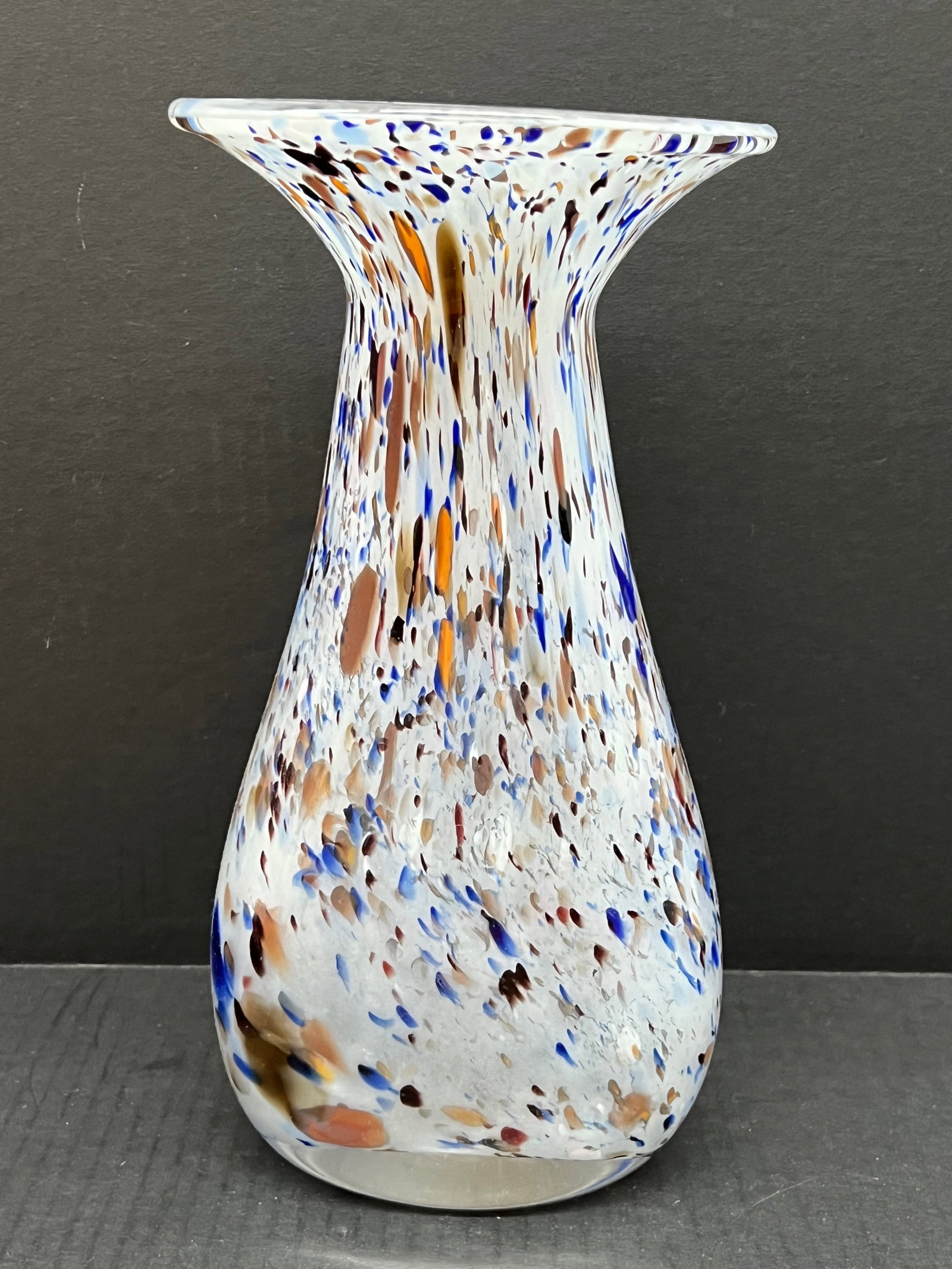 Vintage Multi Color Art Glass Flower Vase (1 of 6)