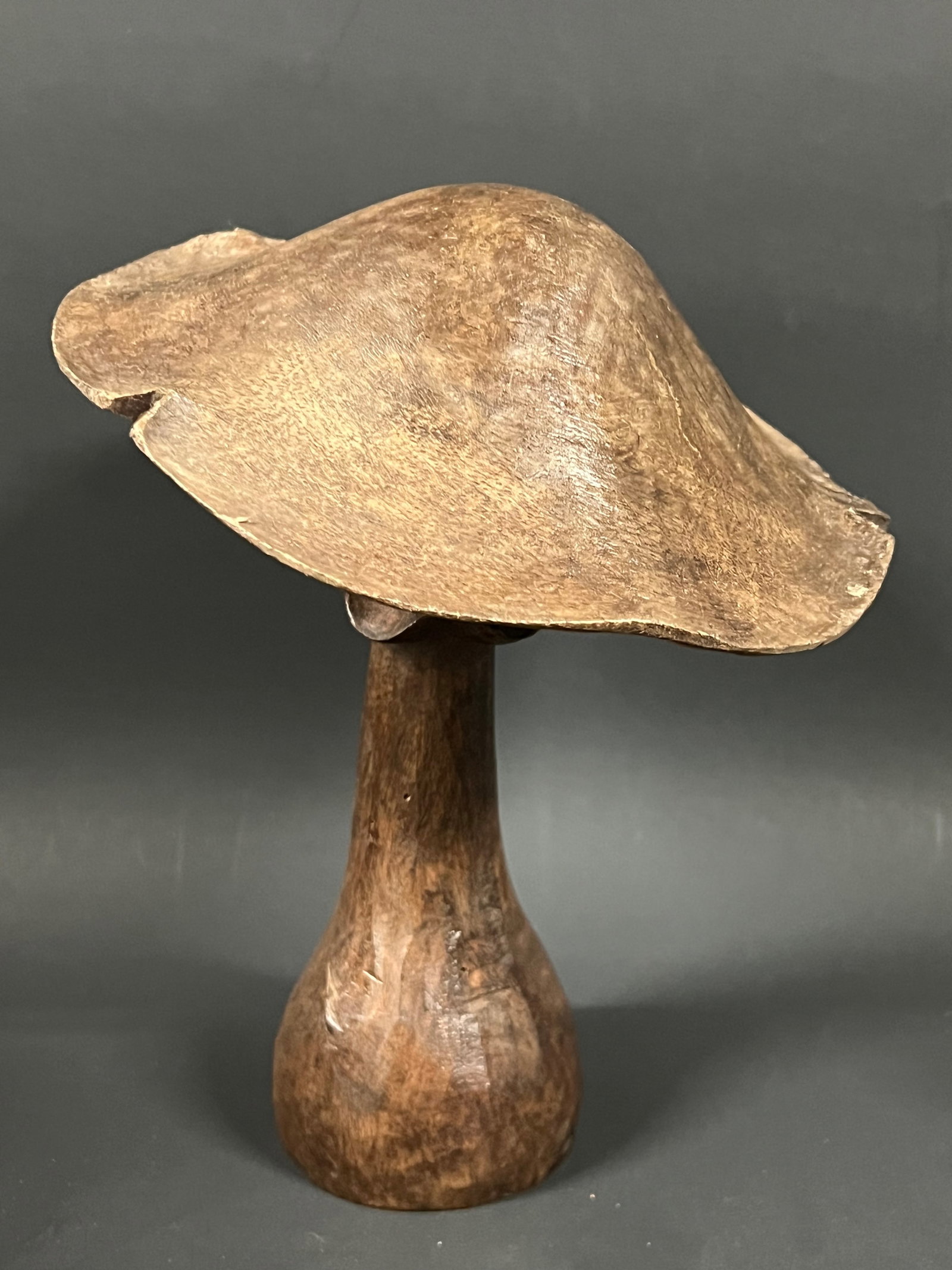 Carved Wood Mushroom Sculpture - 4