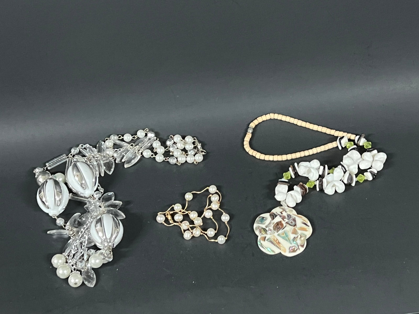 Asssorted Glass Beads Necklace Lot of 3 - 3