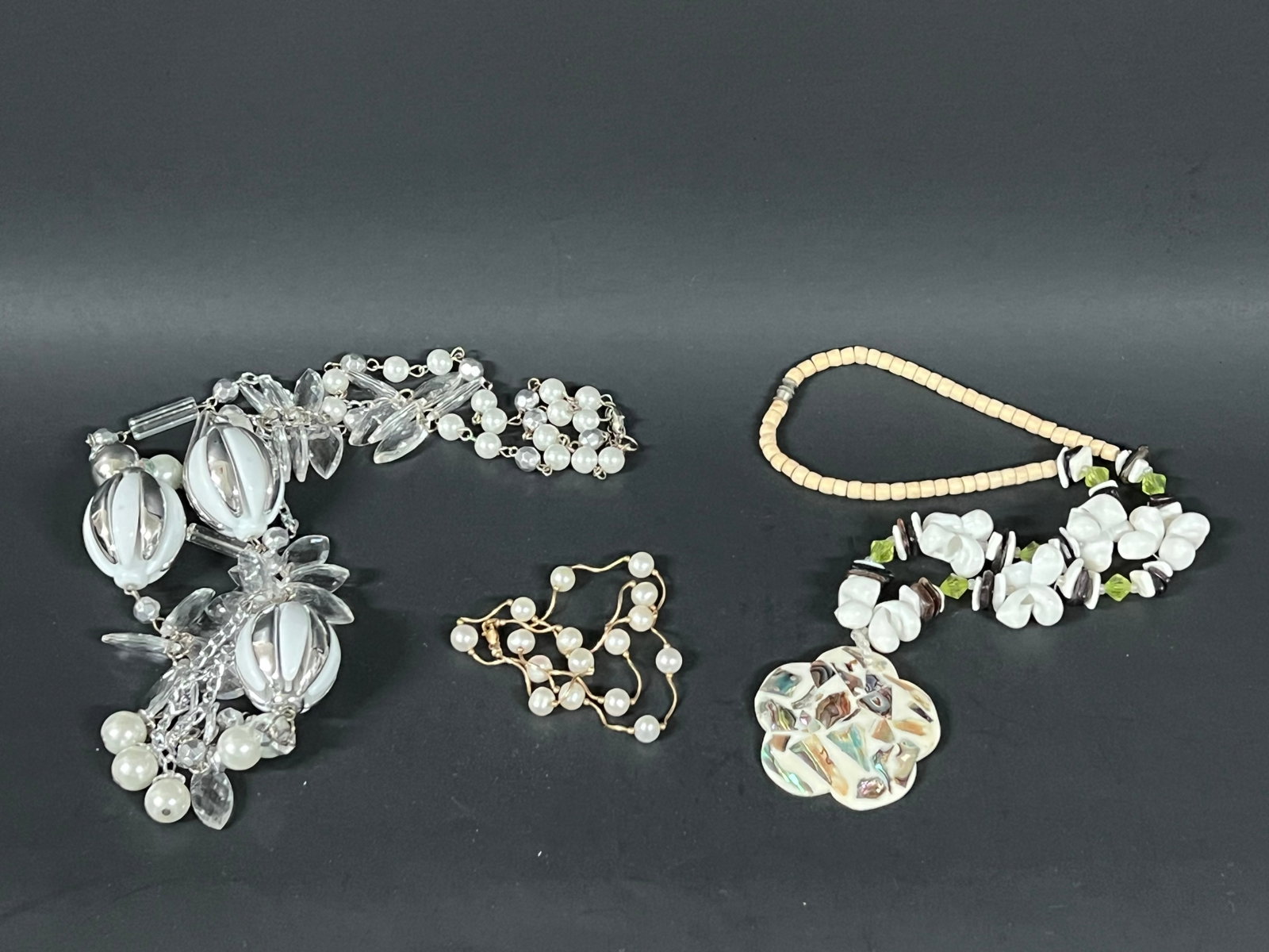 Asssorted Glass Beads Necklace Lot of 3 - 4