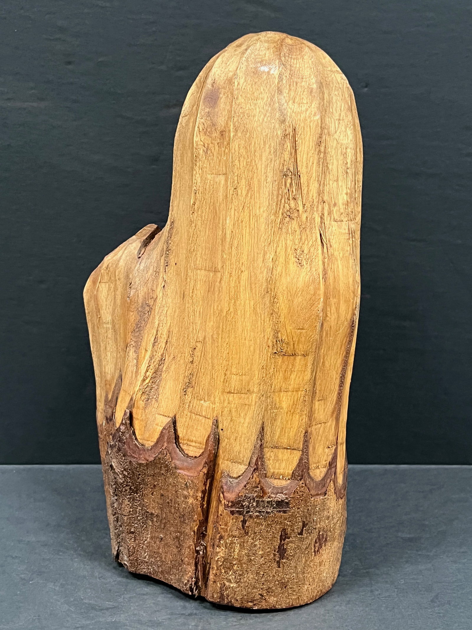 Carved Wood Cactus Tree Sculpture - 4