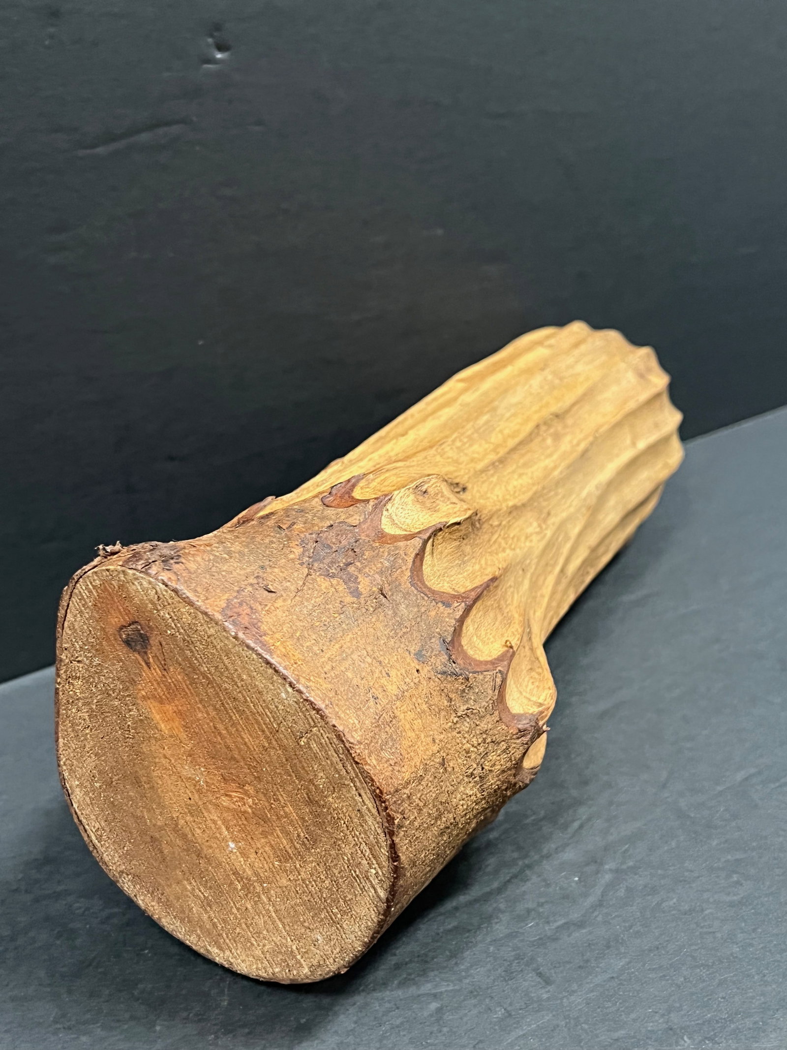 Carved Wood Cactus Tree Sculpture - 5