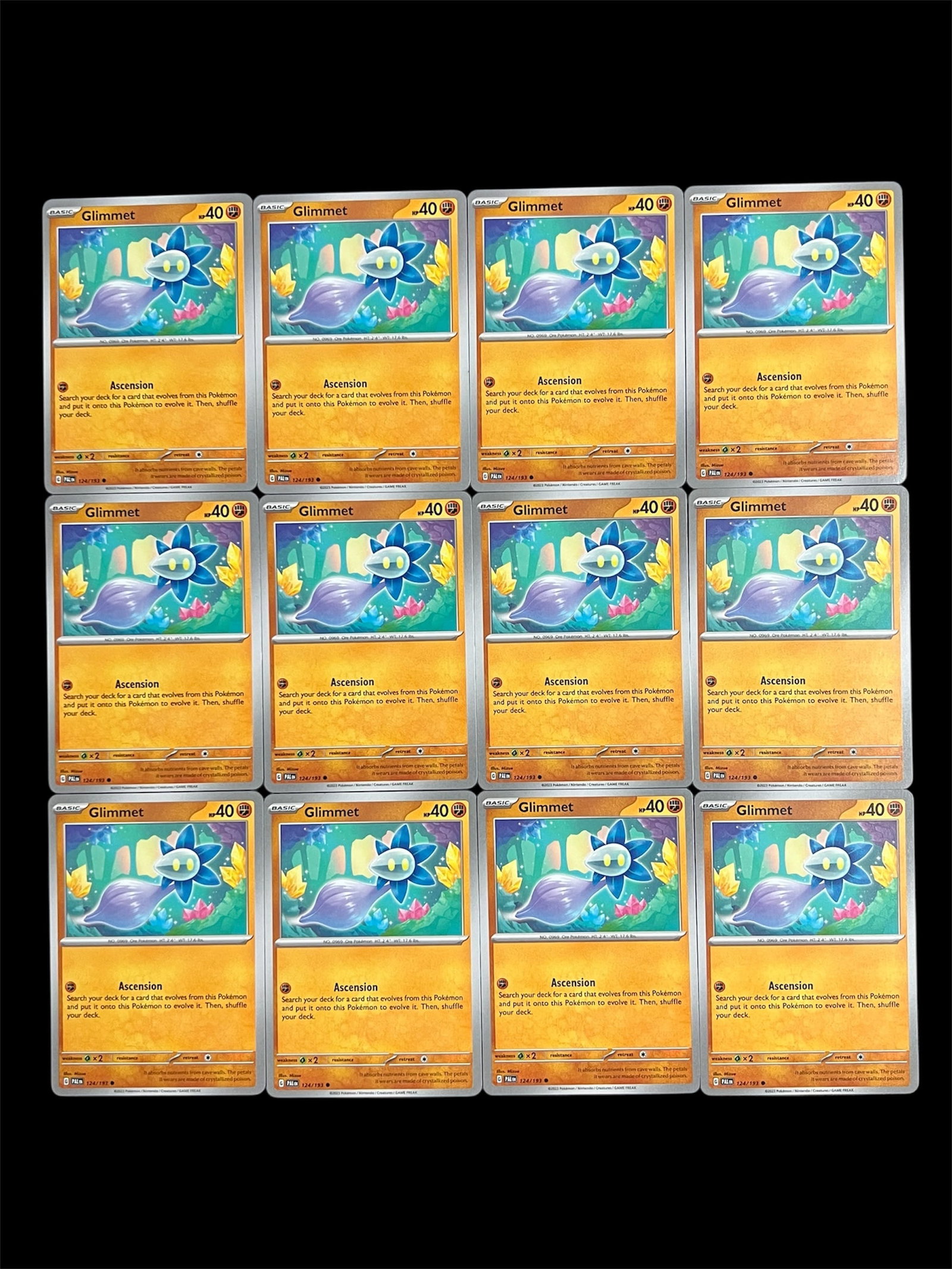 Pokemon Trading Cards Set of 12: Title: Pokemon Trading Cards Set of 12 Description: Pokemon Trading Cards Set of 12 Date/Period: Late 20th Century Materials: Paper Size: 3.5" h x 2.5" w Reserve: $30.00 Shipping: Domestic: Flat-rate