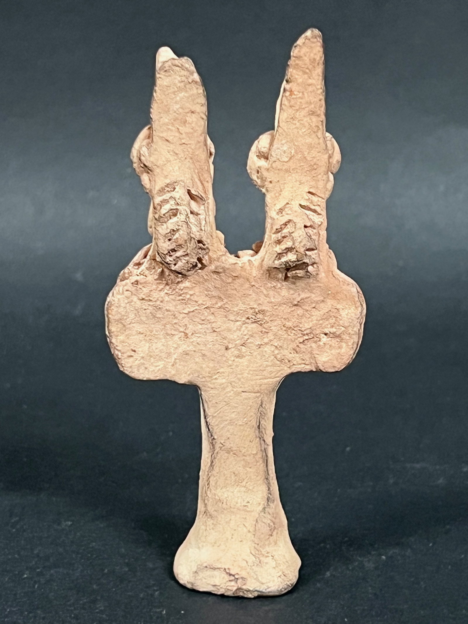 Roman Art Style Terra Cotta Double Headed Goddess Figure - 6