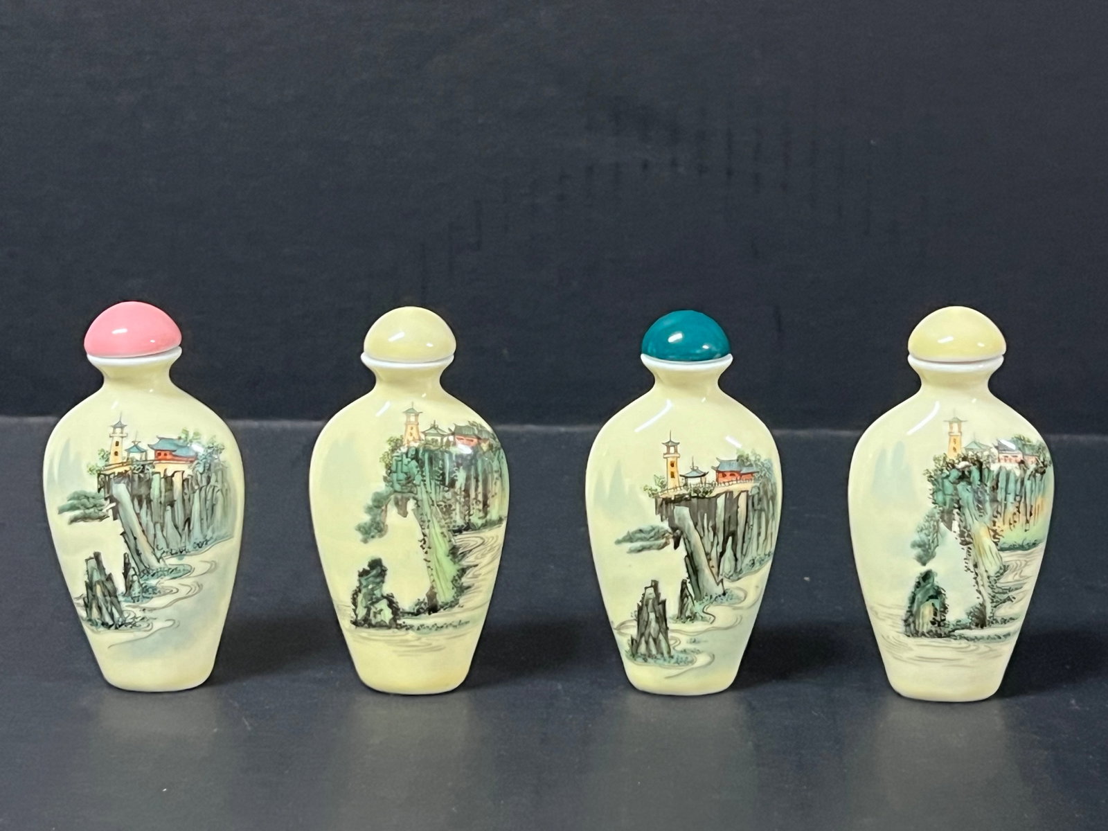 Chinese Art Porcelain Snuff Bottle Set of 4 - 4
