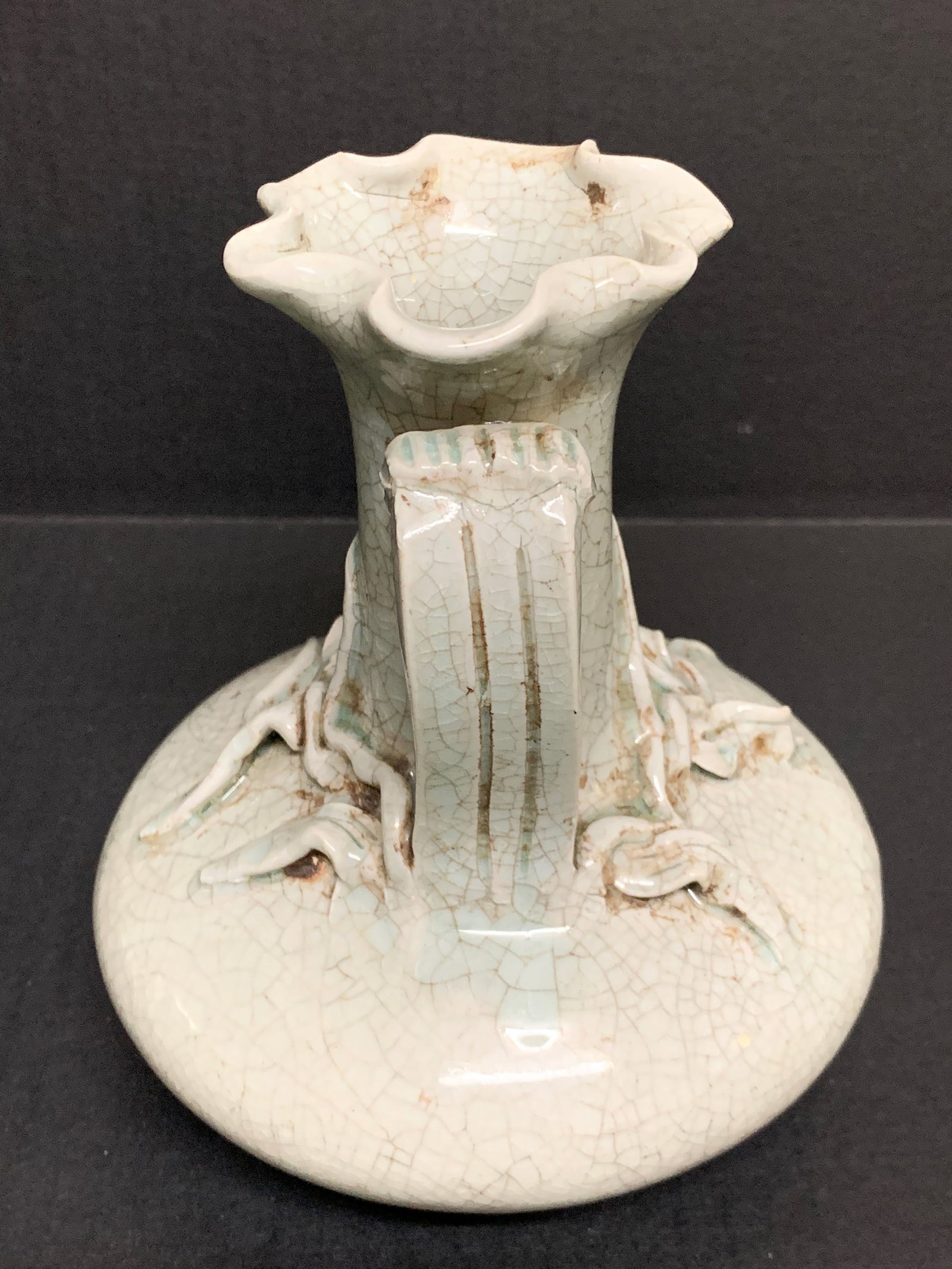Chinese Art White Carckled Porcelain Water Pot - 5