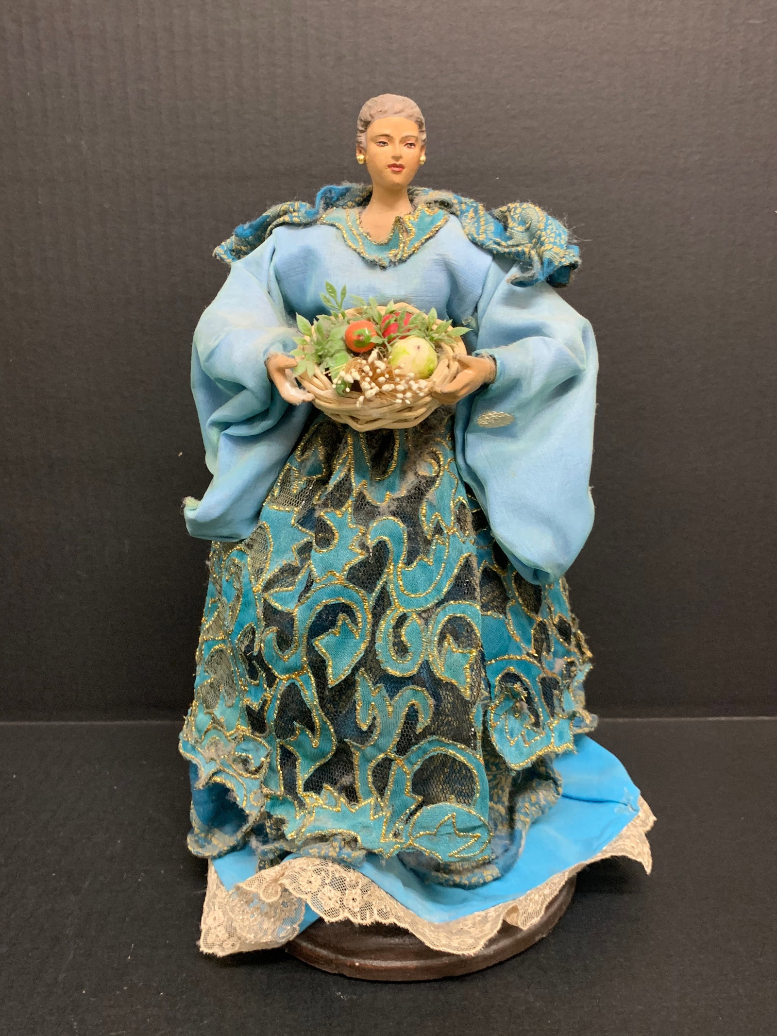 Vintage Doll with Embroidery Dress - 2