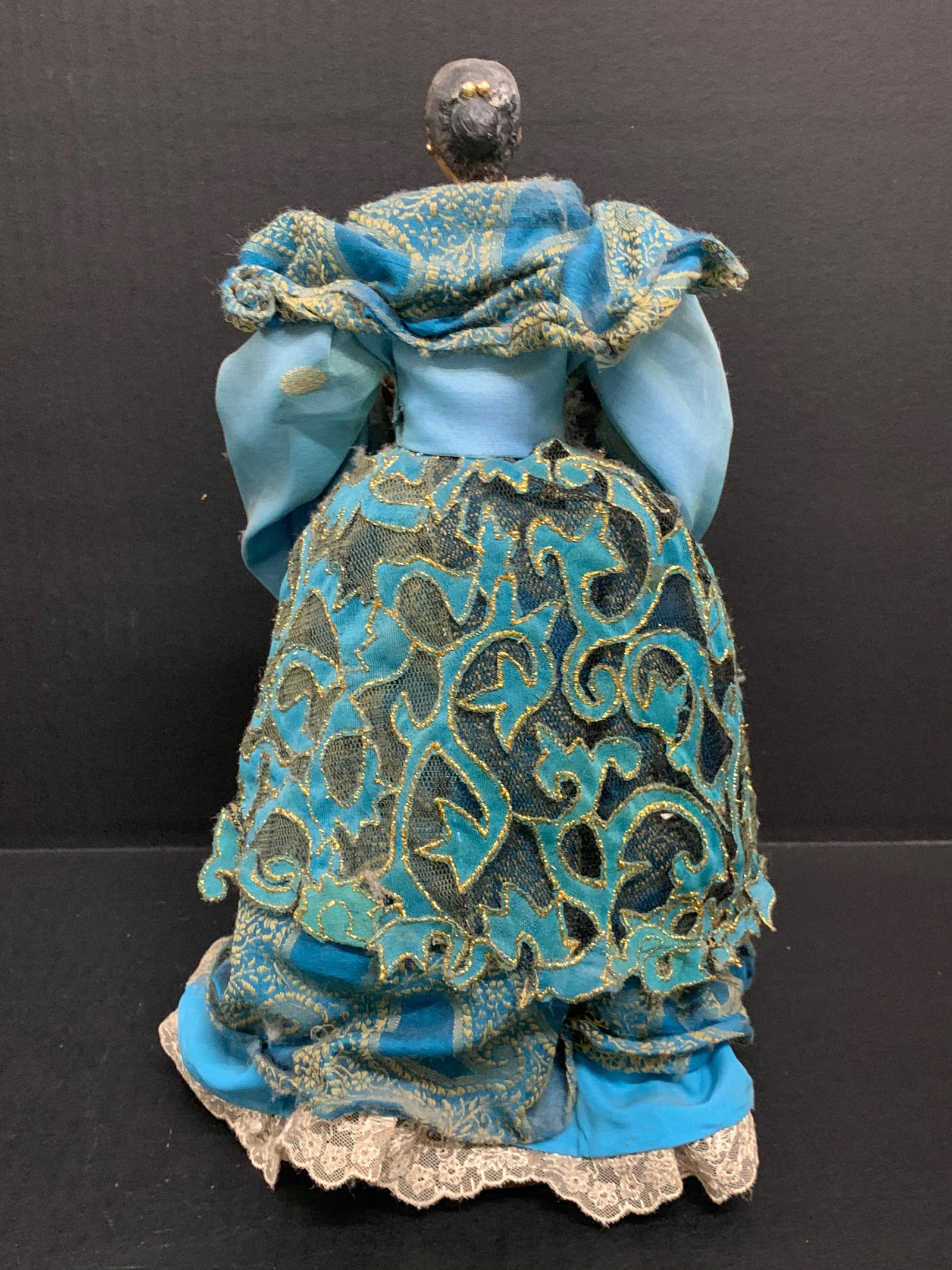 Vintage Doll with Embroidery Dress - 7
