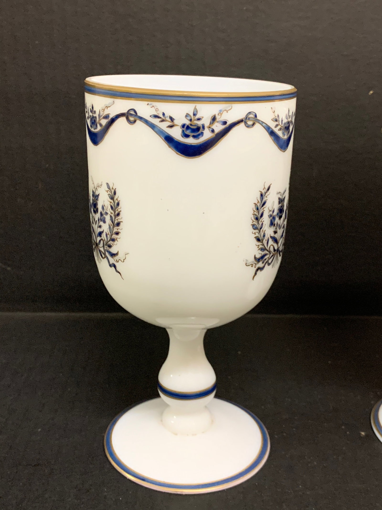 Vintage Pair of Frosted Glass - 4