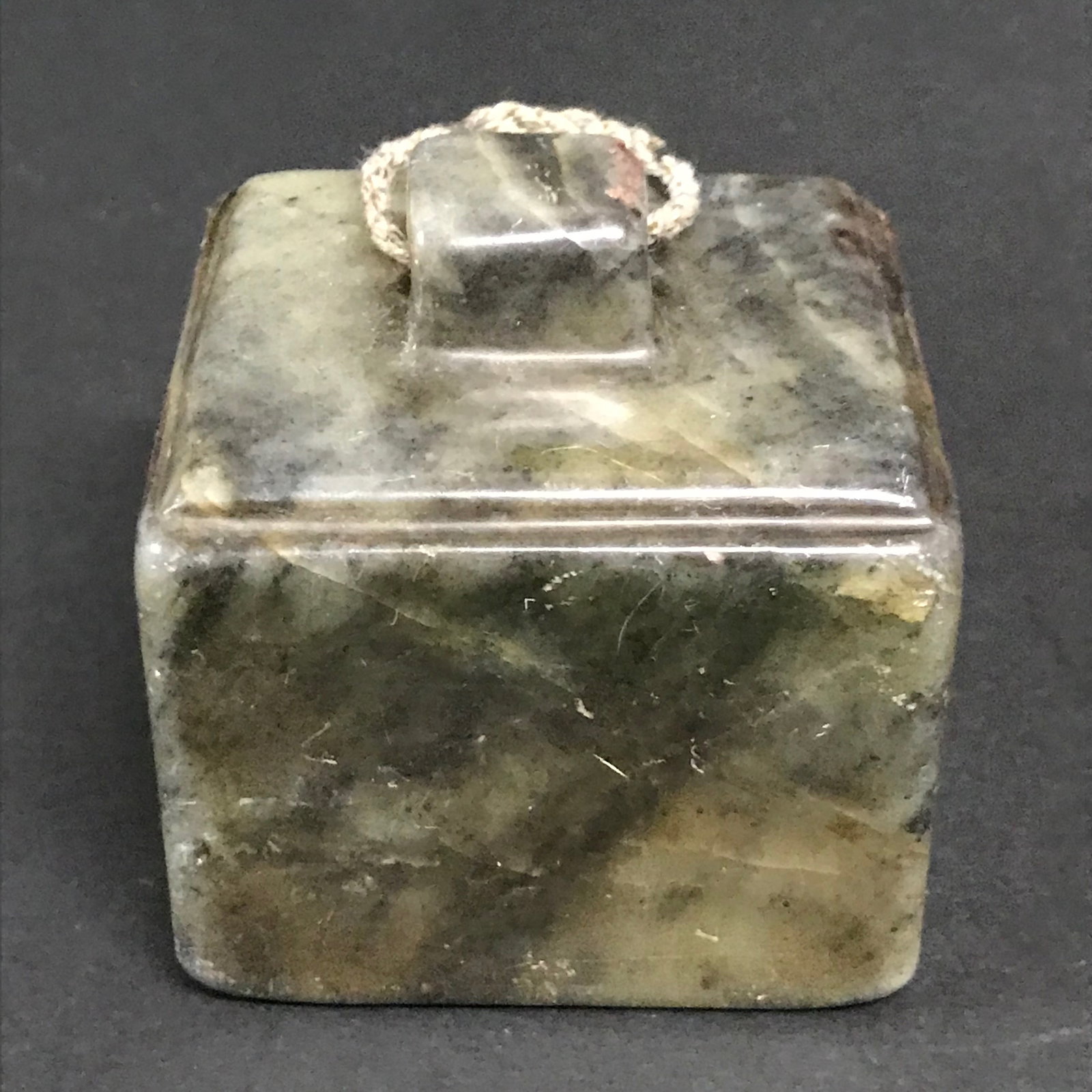 Chinese Art Soaptone Seal: Title: Chinese Art Soaptone Seal Description: Chinese Art Soapstone Seal Date/Period: Late 20th Century Materials: Soapstone Size: 2.5" h x 2" w Reserve: $100.00 Shipping: Domestic: Flat-rate of