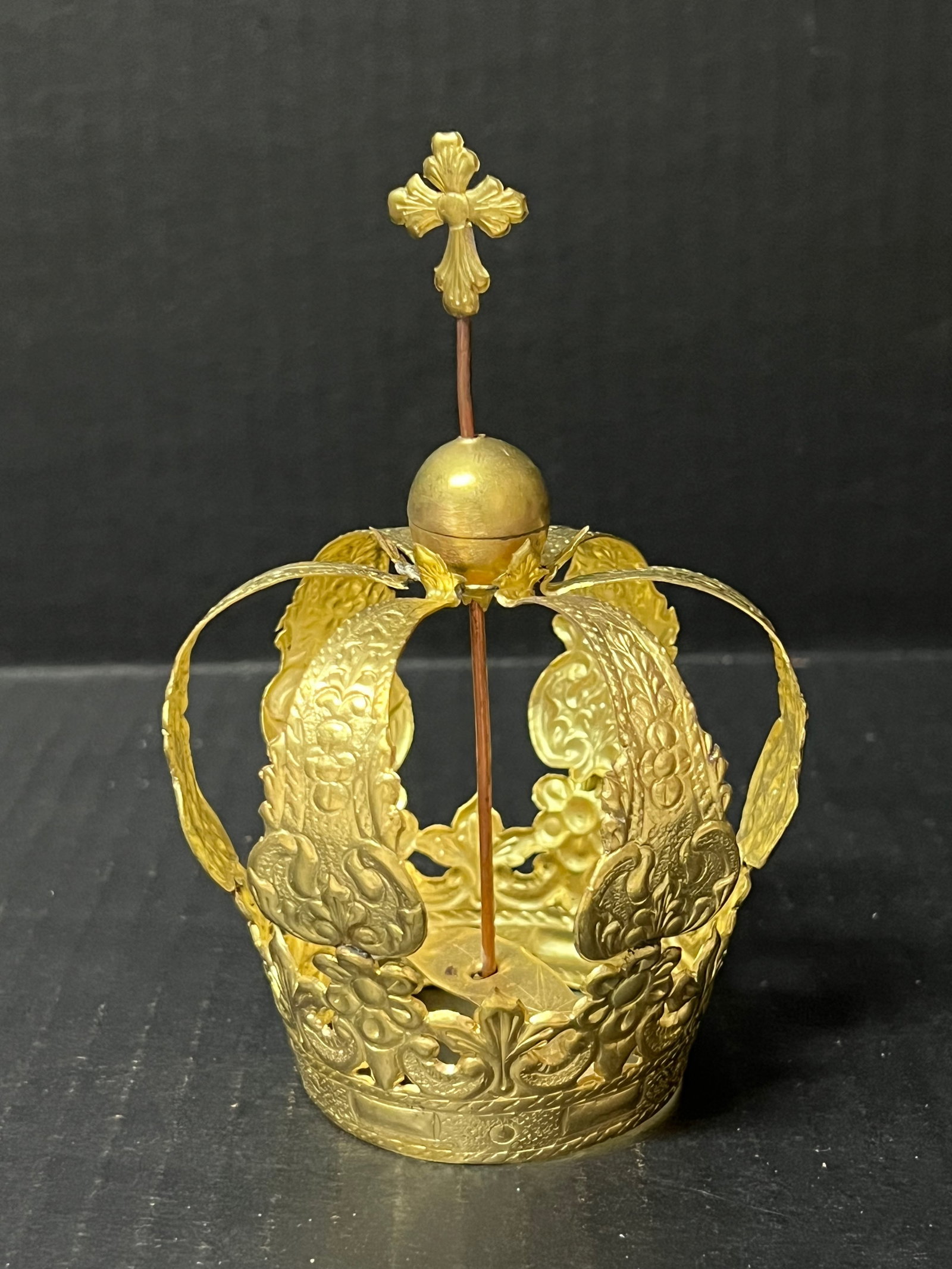 Handmade Gold Gilt Metal Crown - 2