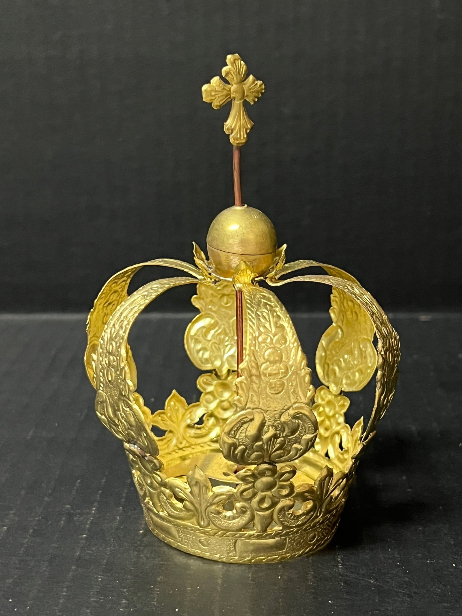Handmade Gold Gilt Metal Crown - 4