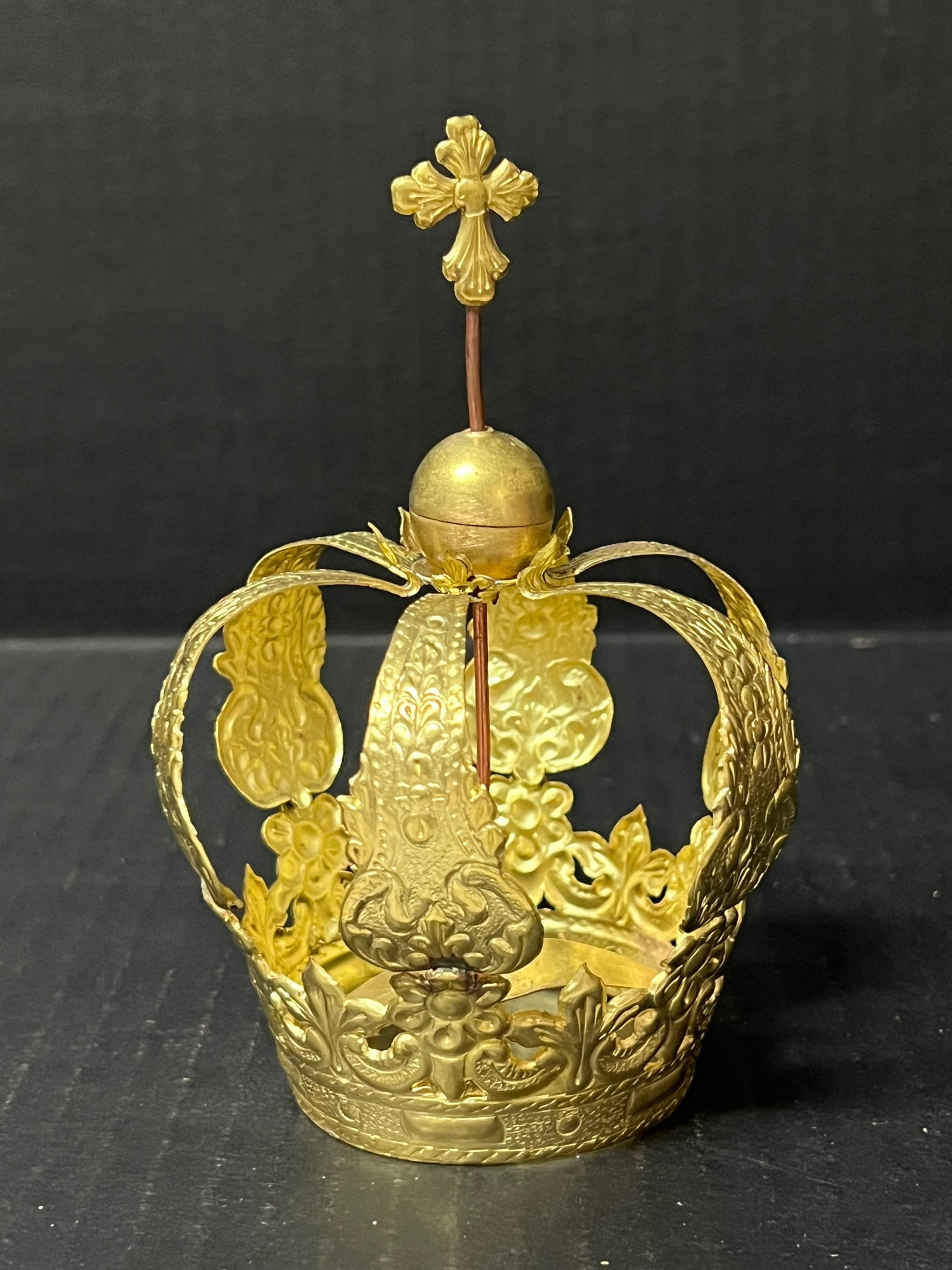 Handmade Gold Gilt Metal Crown - 5