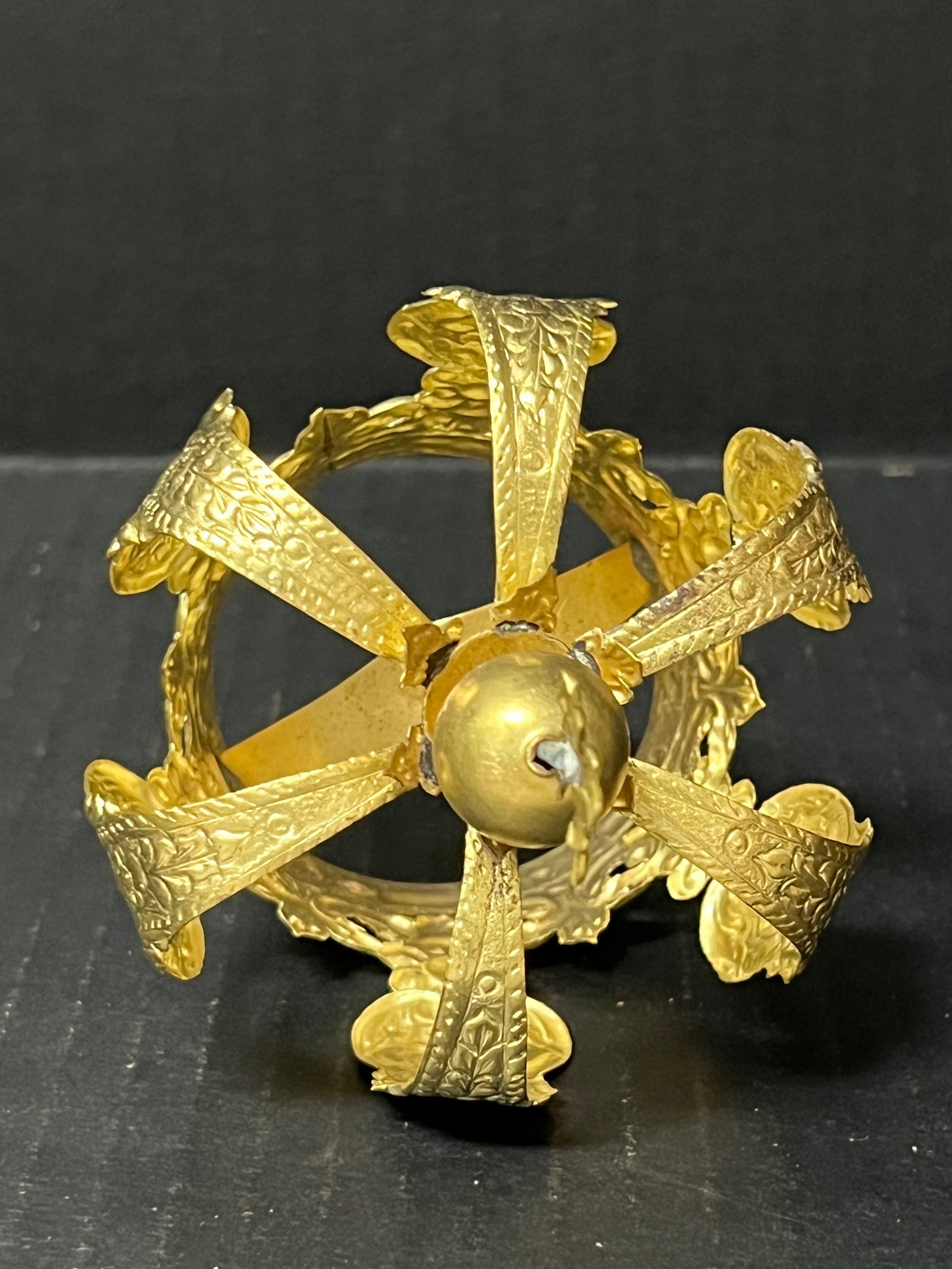 Handmade Gold Gilt Metal Crown - 6