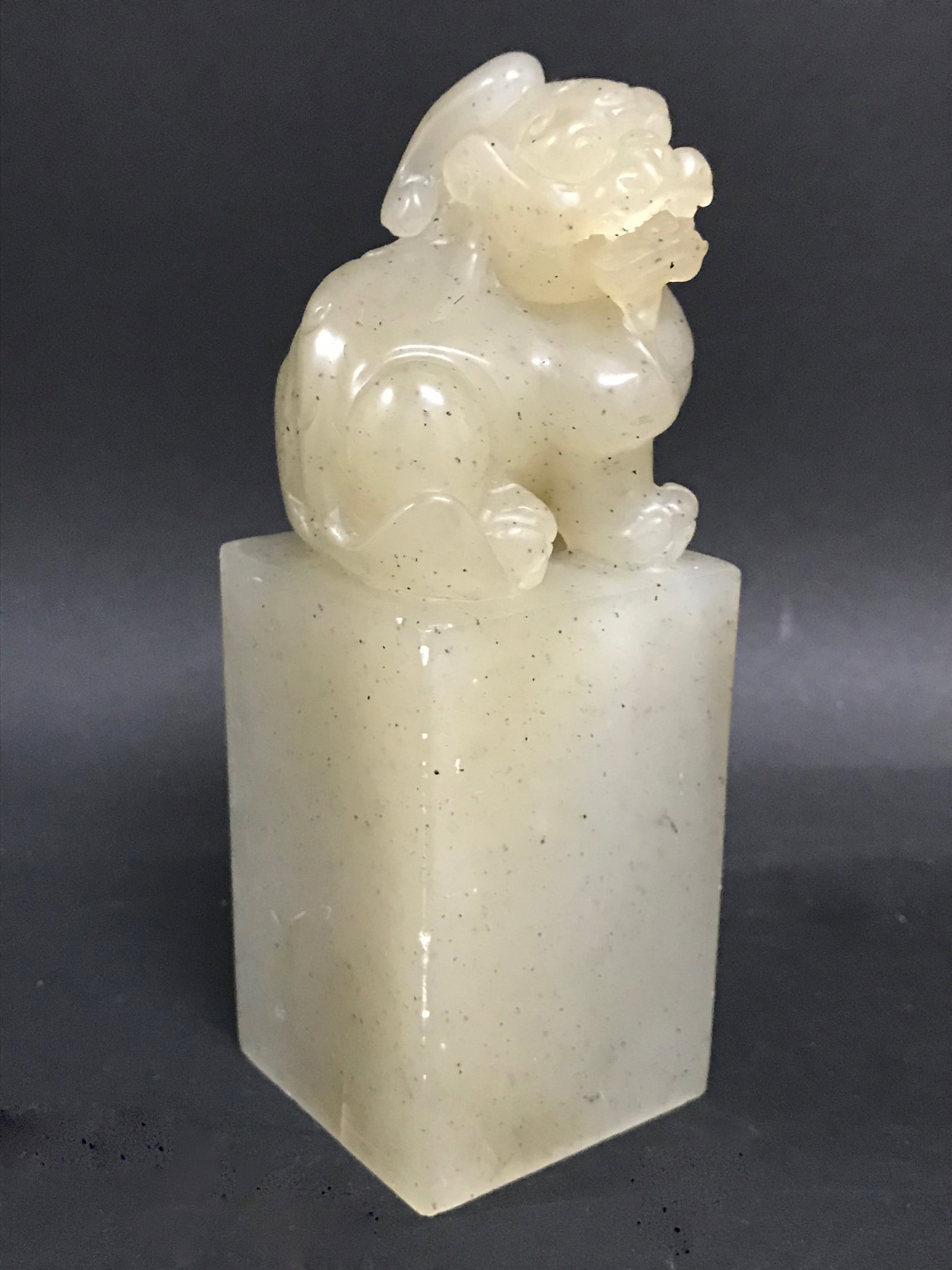 Carved White Soapstone Blank Seal - 2