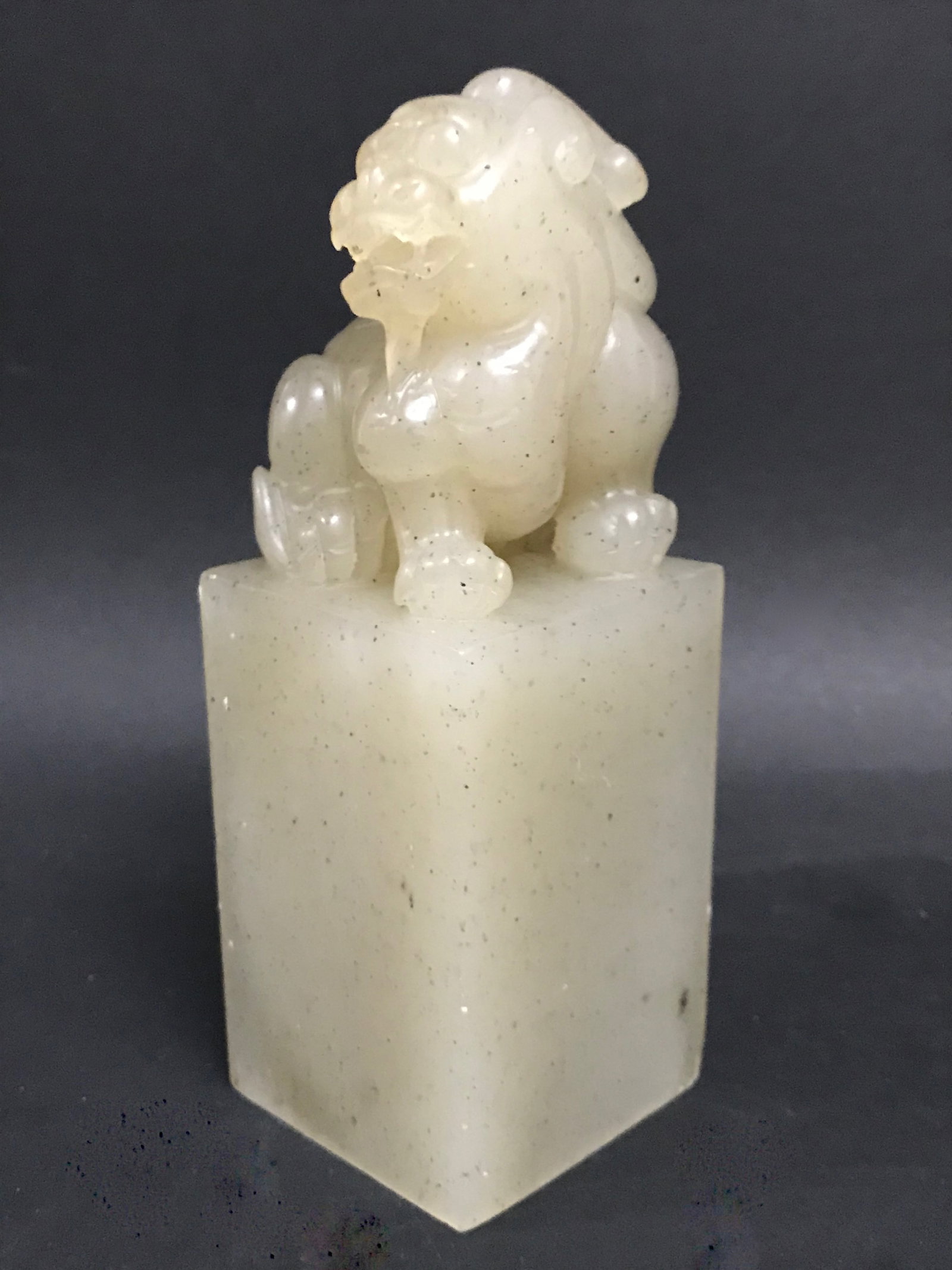 Carved White Soapstone Blank Seal - 3