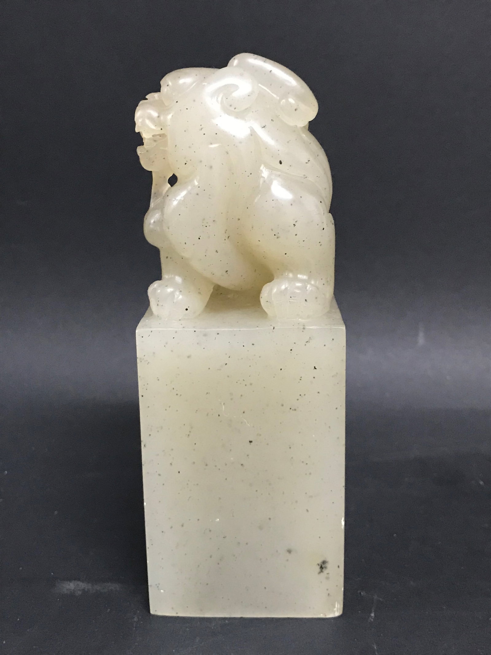 Carved White Soapstone Blank Seal - 4