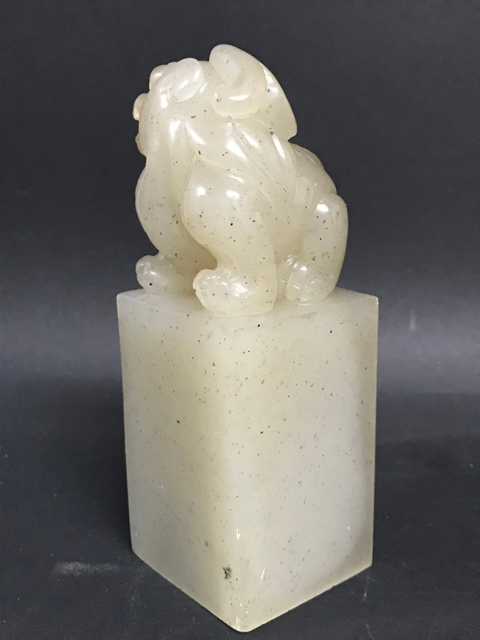 Carved White Soapstone Blank Seal - 5
