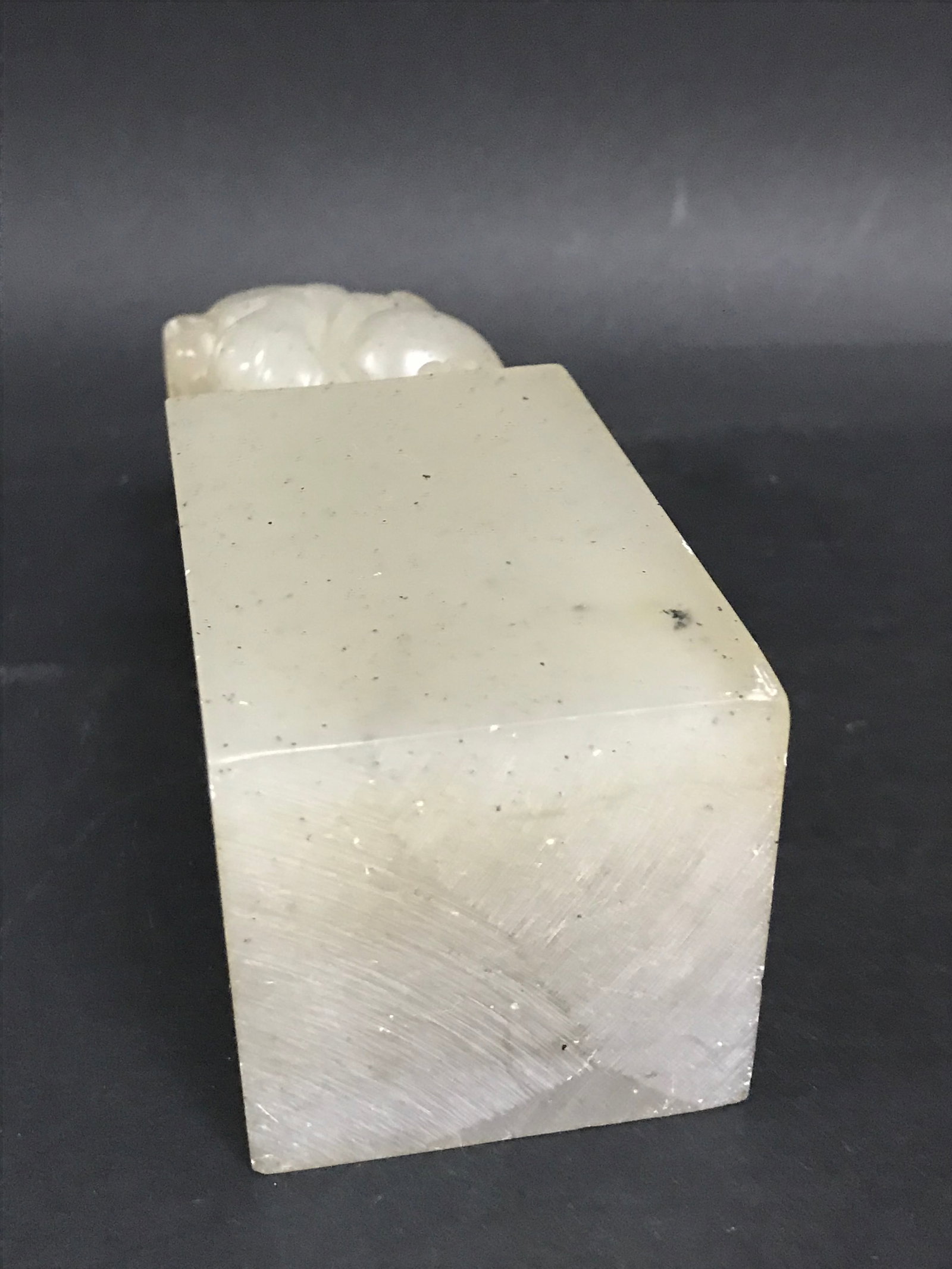 Carved White Soapstone Blank Seal - 6